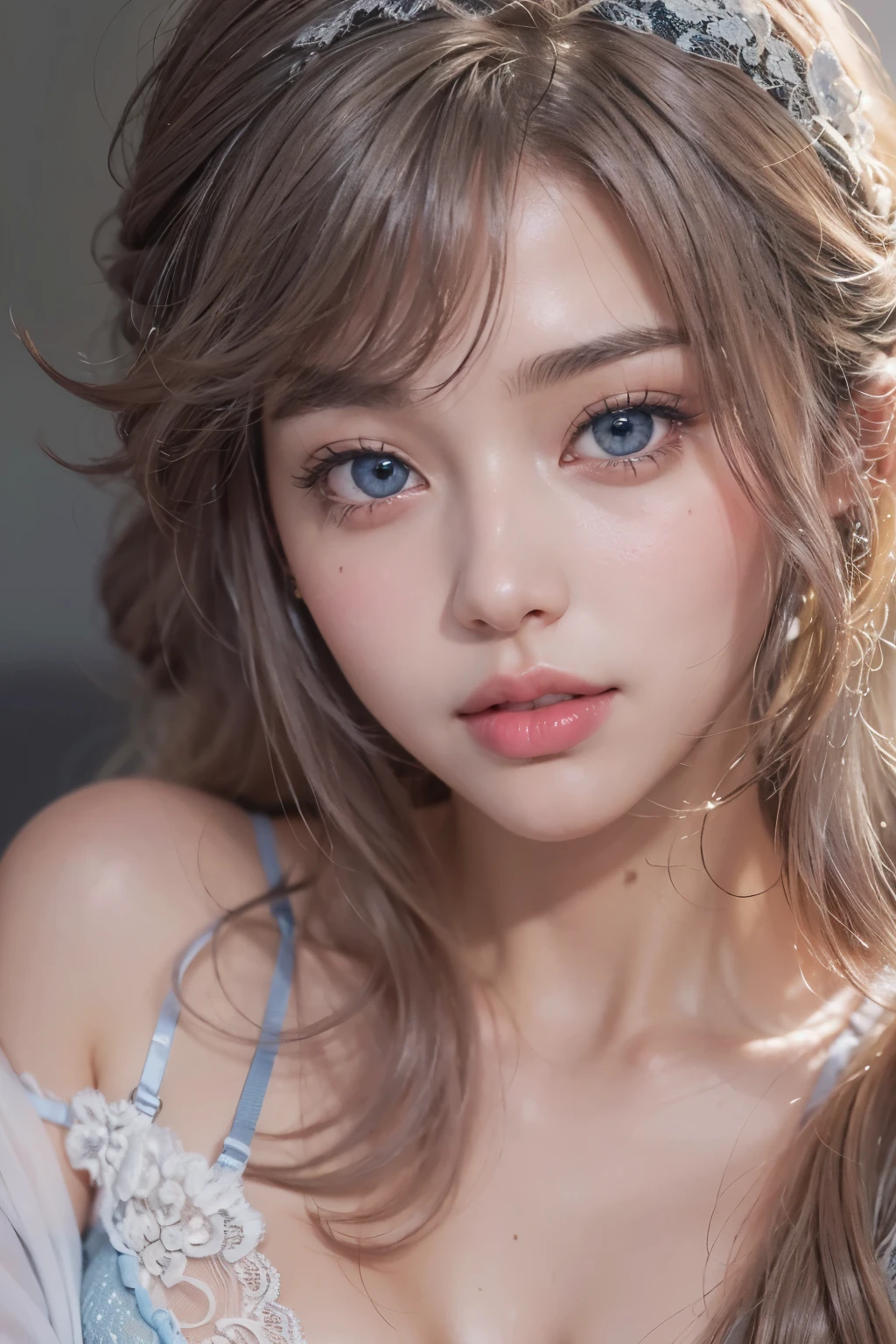 1woman, (Ultra realistic, high res), (highly detailed eyes, highly detailed hair, highly detailed face, highly detailed plump lips), (off shoulder with open breasts), breasts, upper body, caute smile, (best quality:1.4), Raw photo, (realistic, photo-realistic:1.37), professional photography, cinematic light, (fine face: 1.2),fashion model 20 years old, cute, [[[[pure eyes]]]], [[[[closeup]]]], [[[[chest]]]], [[[[neck]]]], [[[[shoulders]]]], perfect eyes, perfect iris, perfect lips, perfect teeth, perfect skin, soft front light, glow, HDR, (muted colors:1.2), Retrato da mulher、white skin、((cabelo Castanho ondas suaves)) Best Blanco Romantico、8K resolution、Frente Illuminada、アメリカの女の子のPortrait、solo、20-year-old、beautiful face、Upper body、medium side cut、beautiful silver gray hair、beautiful little face woman, solo,　black theme,　look at the audience,one woman, It&#39;s real, Wolfzan-6500-V1.3, anime、animeスタイル、beautiful diamond eyes、20 year old american girl、braided hair、swimsuit、portrait beautiful detailed woman, very detailedな青い顔, Reality, beautiful narrow blue eyes, huge file size, Super detailed, High resolution, very detailed, highest quality, masterpiece, An illustration, very detailed, ticker, Unite, 8K painting wallpaper, fine, fine details, masterpiece, highest quality, Hvery detailed ticker uniform 8K wallpaper, face light movie lighting、cuteブラウス, dark background, oil, masterpiece, diffused soft film lighting, Portrait, highest quality (perfect face:1.4),stunning girl pictures,(8K and、photorealistic:1.25) 、(lip gloss、eyelashes、shiny face、shiny skin、highest quality、超High resolution、Depth of the bounds written、chromatic aberration、caustic road lighting、natural shading、sexy 1girl, Extremely cute, Amazing face and eyes, (Beautiful lovely smile), (extremely detailed beautiful face), bright and shiny lips, (cute bikini:1.3), (very elaborate lace bra:1.5), smooth skin, super beautiful, attractive, (Best Quality:1.4), (hyper quality), (Ultra-detailed), (hyper-realistic, Photorealsitic:1.37), Authentic skin texture, complex details, extremely detailed CG unified 8k wallpaper, RAW Photos, professional photograpy, Cinematic lighting, coast, sea, palm trees,masterpiece, best quality, high quality, High definition, High quality texture, High quality shadow, high detail, beautiful detailed, finely detailed, extremely detailed cg, detailed texture, a realistic representation of the face, realistic, colorful, delicate, Cinematic Light, sidelighting, Lens Flare, Ray tracing, sharp focus, (intrica