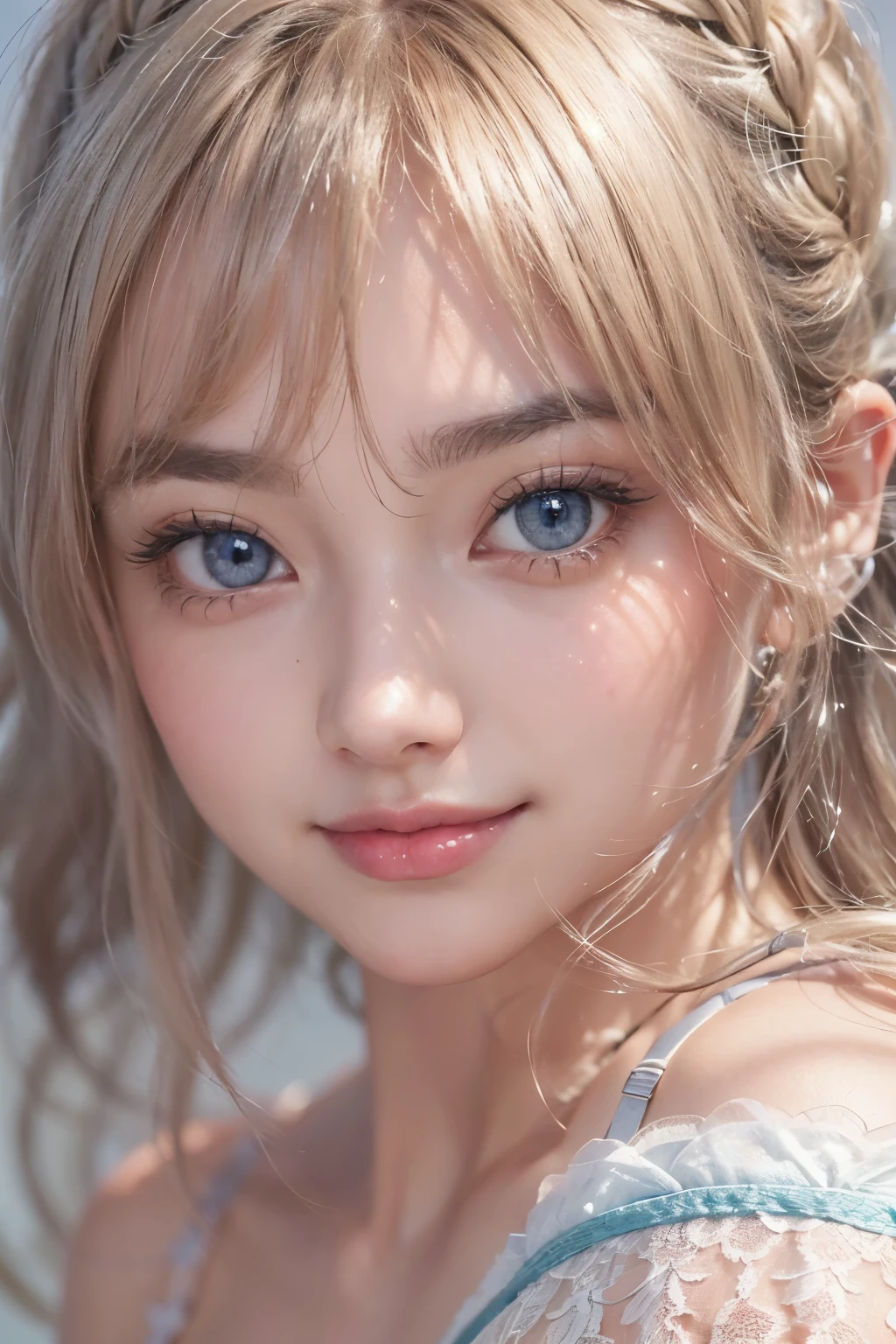 1woman, (Ultra realistic, high res), (highly detailed eyes, highly detailed hair, highly detailed face, highly detailed plump lips), (off shoulder with open breasts), breasts, upper body, caute smile, (best quality:1.4), Raw photo, (realistic, photo-realistic:1.37), professional photography, cinematic light, (fine face: 1.2),fashion model 20 years old, cute, [[[[pure eyes]]]], [[[[closeup]]]], [[[[chest]]]], [[[[neck]]]], [[[[shoulders]]]], perfect eyes, perfect iris, perfect lips, perfect teeth, perfect skin, soft front light, glow, HDR, (muted colors:1.2), Retrato da mulher、white skin、((cabelo Castanho ondas suaves)) Best Blanco Romantico、8K resolution、Frente Illuminada、アメリカの女の子のPortrait、solo、20-year-old、beautiful face、Upper body、medium side cut、beautiful blonde hair、beautiful little face woman, solo,　black theme,　look at the audience,one woman, It&#39;s real, Wolfzan-6500-V1.3, anime、animeスタイル、beautiful diamond eyes、20 year old american girl、braided hair、swimsuit、portrait beautiful detailed woman, very detailedな青い顔, Reality, beautiful narrow blue eyes, huge file size, Super detailed, High resolution, very detailed, highest quality, masterpiece, An illustration, very detailed, ticker, Unite, 8K painting wallpaper, fine, fine details, masterpiece, highest quality, Hvery detailed ticker uniform 8K wallpaper, face light movie lighting、cuteブラウス, dark background, oil, masterpiece, diffused soft film lighting, Portrait, highest quality (perfect face:1.4),stunning girl pictures,(8K and、photorealistic:1.25) 、(lip gloss、eyelashes、shiny face、shiny skin、highest quality、超High resolution、Depth of the bounds written、chromatic aberration、caustic road lighting、natural shading、sexy 1girl, Extremely cute, Amazing face and eyes, (Beautiful lovely smile), (extremely detailed beautiful face), bright and shiny lips, (cute bikini:1.3), (very elaborate lace bra:1.5), smooth skin, super beautiful, attractive, (Best Quality:1.4), (hyper quality), (Ultra-detailed), (hyper-realistic, Photorealsitic:1.37), Authentic skin texture, complex details, extremely detailed CG unified 8k wallpaper, RAW Photos, professional photograpy, Cinematic lighting, coast, sea, palm trees,masterpiece, best quality, high quality, High definition, High quality texture, High quality shadow, high detail, beautiful detailed, finely detailed, extremely detailed cg, detailed texture, a realistic representation of the face, realistic, colorful, delicate, Cinematic Light, sidelighting, Lens Flare, Ray tracing, sharp focus, (intrica