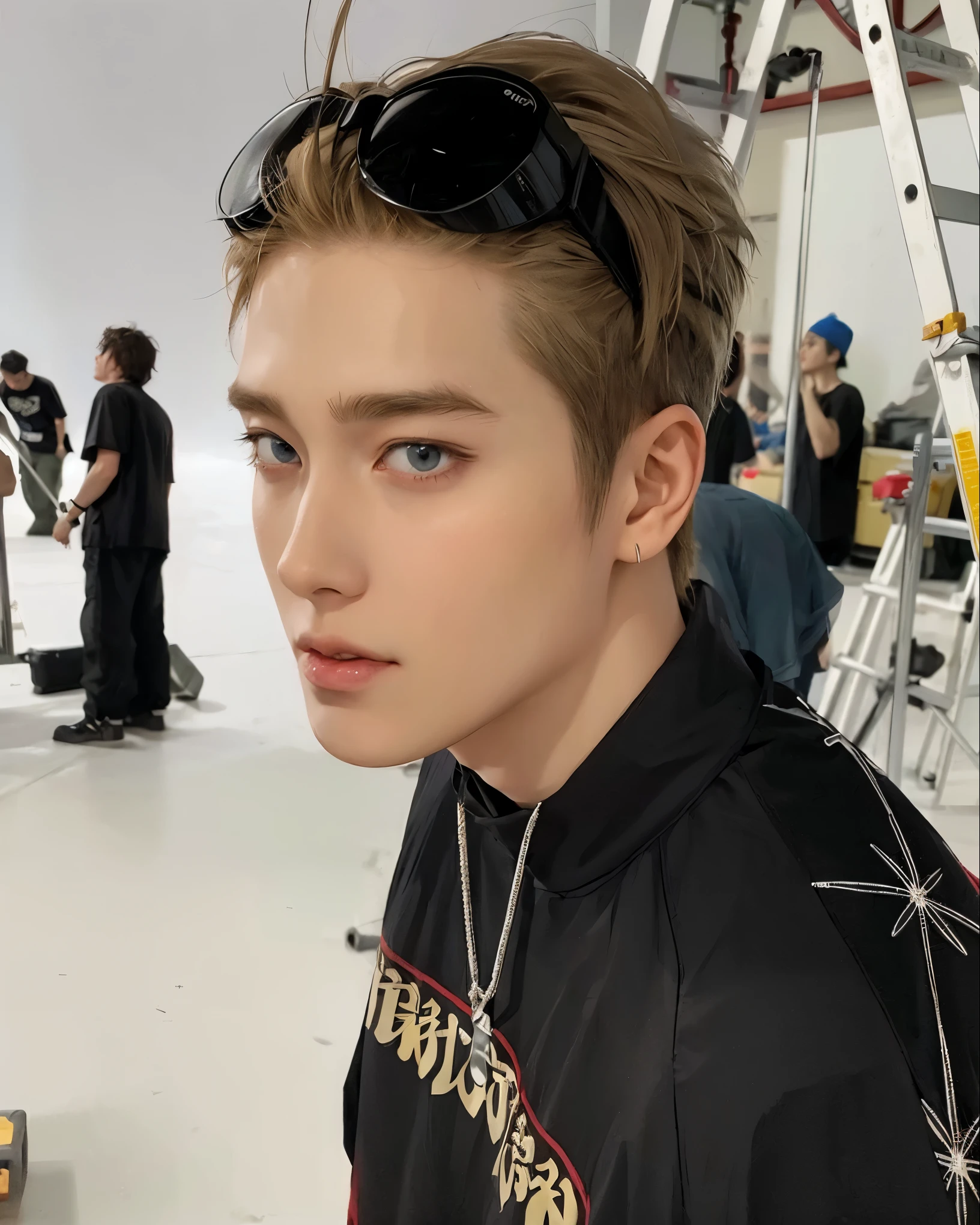 white t shirt and blonde hair guy, jung jaehyun, kpop boy, korean male face, nct, jaehyun, bts, exo