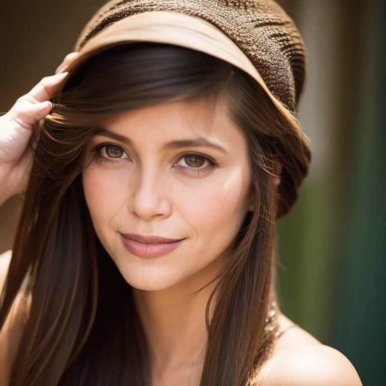 close-up, editorial photograph of a 21 year old woman), (highly detailed face:1.4) (smile:0.7) (background inside dark, moody, private study:1.3) POV, by lee jeffries, nikon d850, film stock photograph ,4 kodak portra 400 ,camera f1.6 lens ,rich colors ,hyper realistic ,lifelike texture, dramatic lighting , cinestill 800,