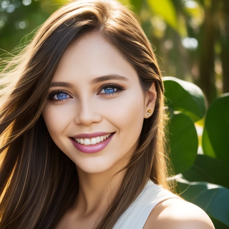 Realistic Photography, Portrait Beautiful Female, close-up, editorial photograph of a  20 year old woman), (highly detailed face:1.4) (smile:0.7)  POV, by lee jeffries, nikon d850, film stock photograph ,4 kodak portra 400 ,camera f1.6 lens ,rich colors ,hyper realistic ,lifelike texture, dramatic lighting , cinestill 800, RAW photo, (((Portrait of amazing beauty))), ((Shining white skin)), (((Shiny natural bright brunet hair)), [blue eyes], silky thin hair, straight long hair, eyeliner, hair between the eyes, waving hair, laughter, ((masterpiece, top quality, super detailed, film light, high resolution, very detailed)), detailed background, 8k UHD digital, SLR camera, soft light, high quality, shallow depth of field, natural soft light, (perfect hands), perfect beautiful face.