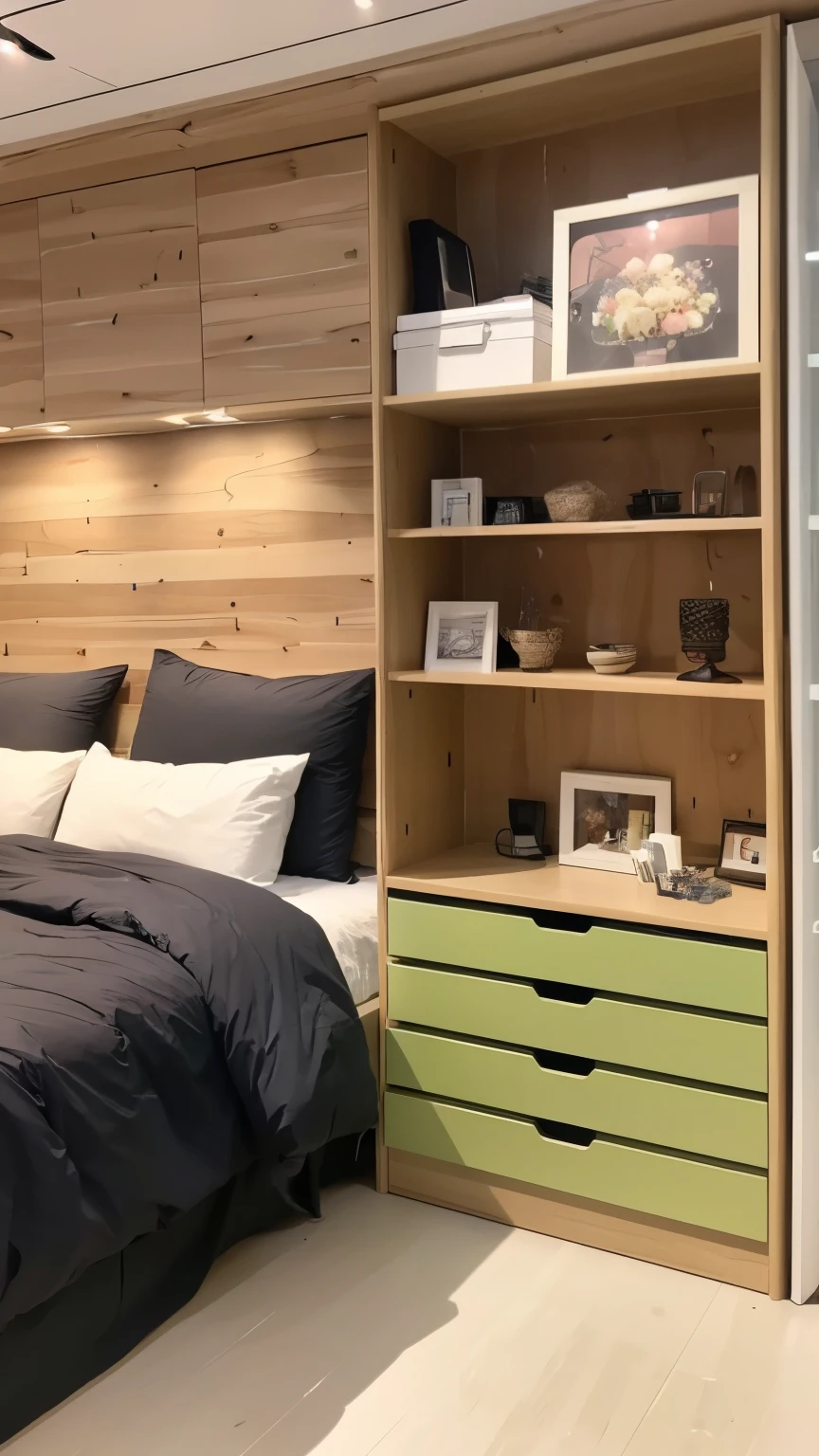 ((Best quality, 8K, Masterpiece: 1.3)), Ikea furniture store: a tmasterpiece of modern interior design, 1.2 Sharp:1.2, Ideally lit, 1.3, Realistic replication of wood grain and textures, 1.4, Customers browsing meticulously, Slim figures moving gracefully, 1.2, Intricate details on drawer handles and edges, 1.5, Transparent display windows revealing colorful furniture, Highly detailed facial expressions on customers, 1.6, Ikea logo prominently displayed, 1.7, Wide aisles for easy navigation, 1.