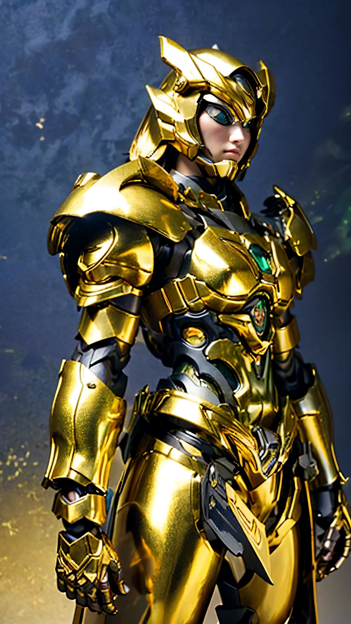 masterpiece,highest quality,ultra high resolution),japanese woman, very beautiful girl, Naïve girl、perfect limbs、perfect anatomy、radiant beautiful skin、Moist eyes、brown shiny hair、Colors and landscapes of youth、Premonition of Love Green and Gold Uniform、 metallic Green armor, high quality costumes, brass armor coat, masterpiece衣装, Green armor, Avan Uniform, gilded black uniform, gold armor suit, quality commander, combat uniform, Embroidered uniform guard, gold obsidian armor, smooth gold armor
