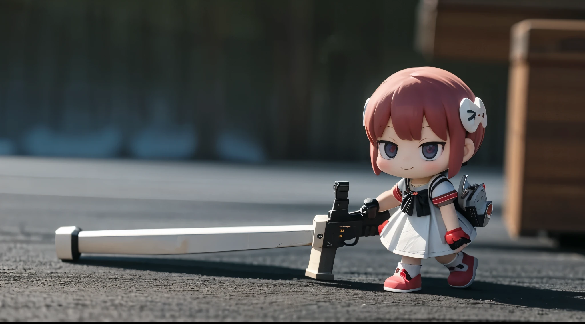Woman with weapon coming out of body、kawaii、A magic circle appeared overhead and at your feet、A smile of complete victory spilled out
