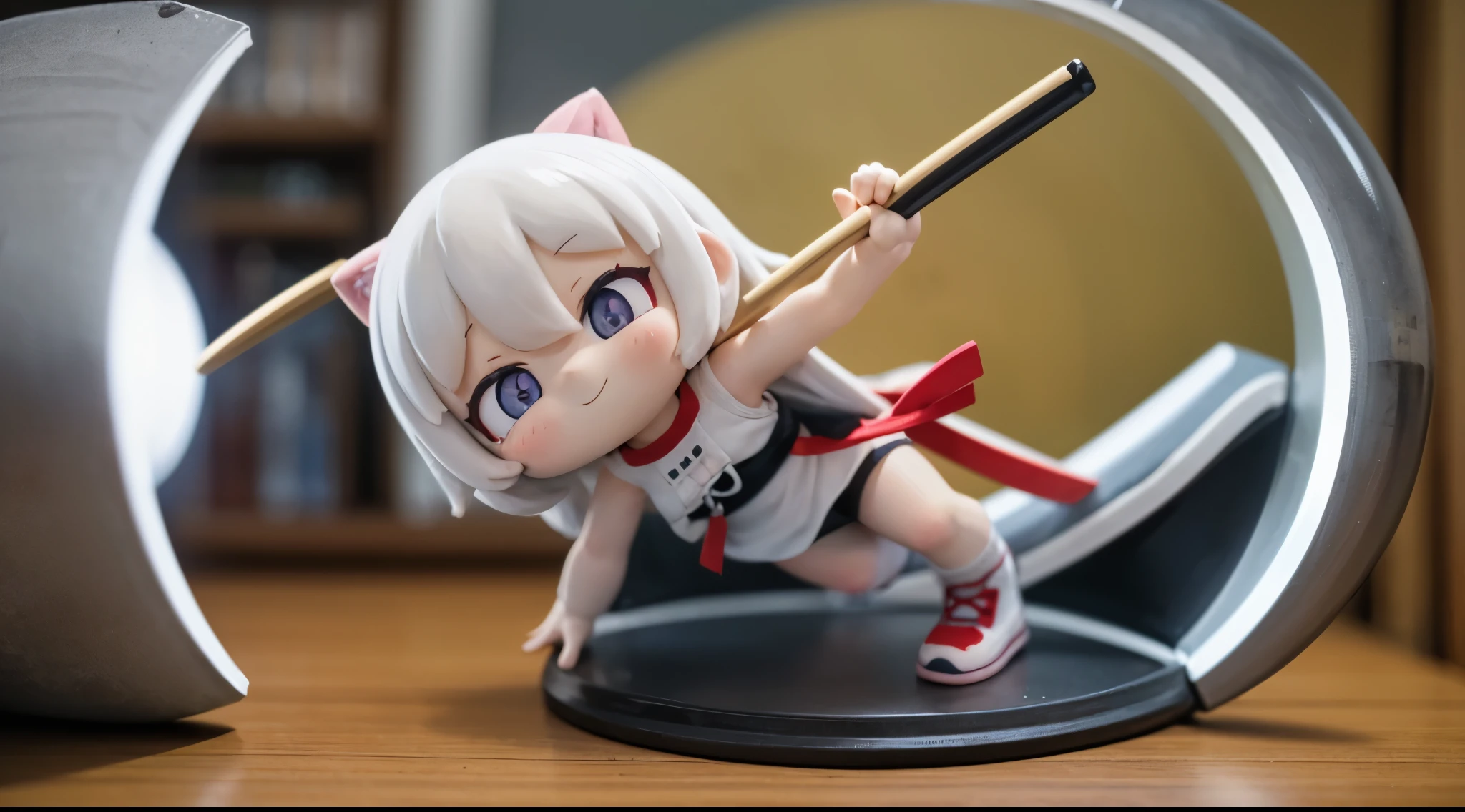 Woman with weapon coming out of body、kawaii、A magic circle appeared overhead and at your feet、A smile of complete victory spilled out