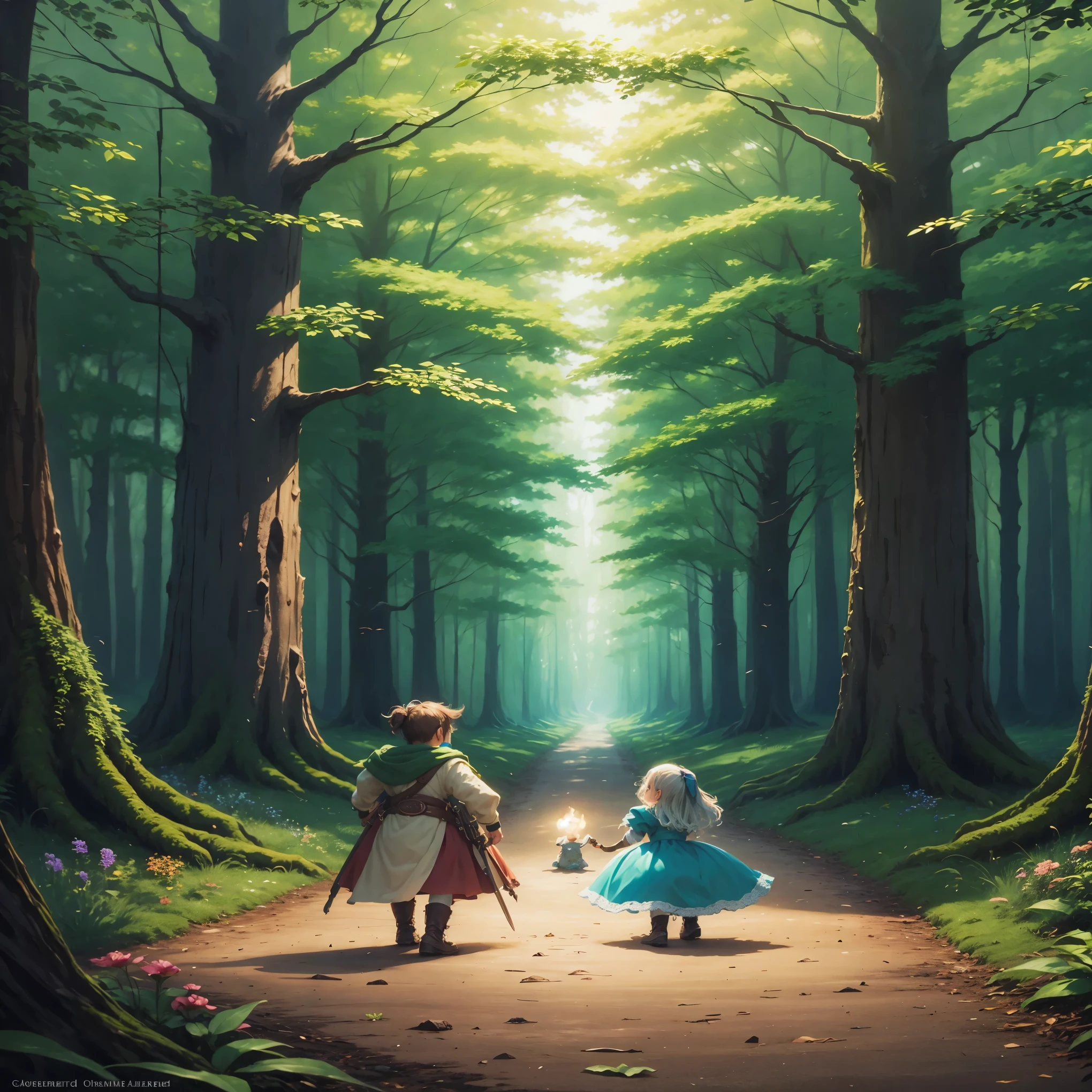 Zauberwald, tolles letztes Abenteuer, zwei Kinder, Feen, magischer Wald, Fight evil