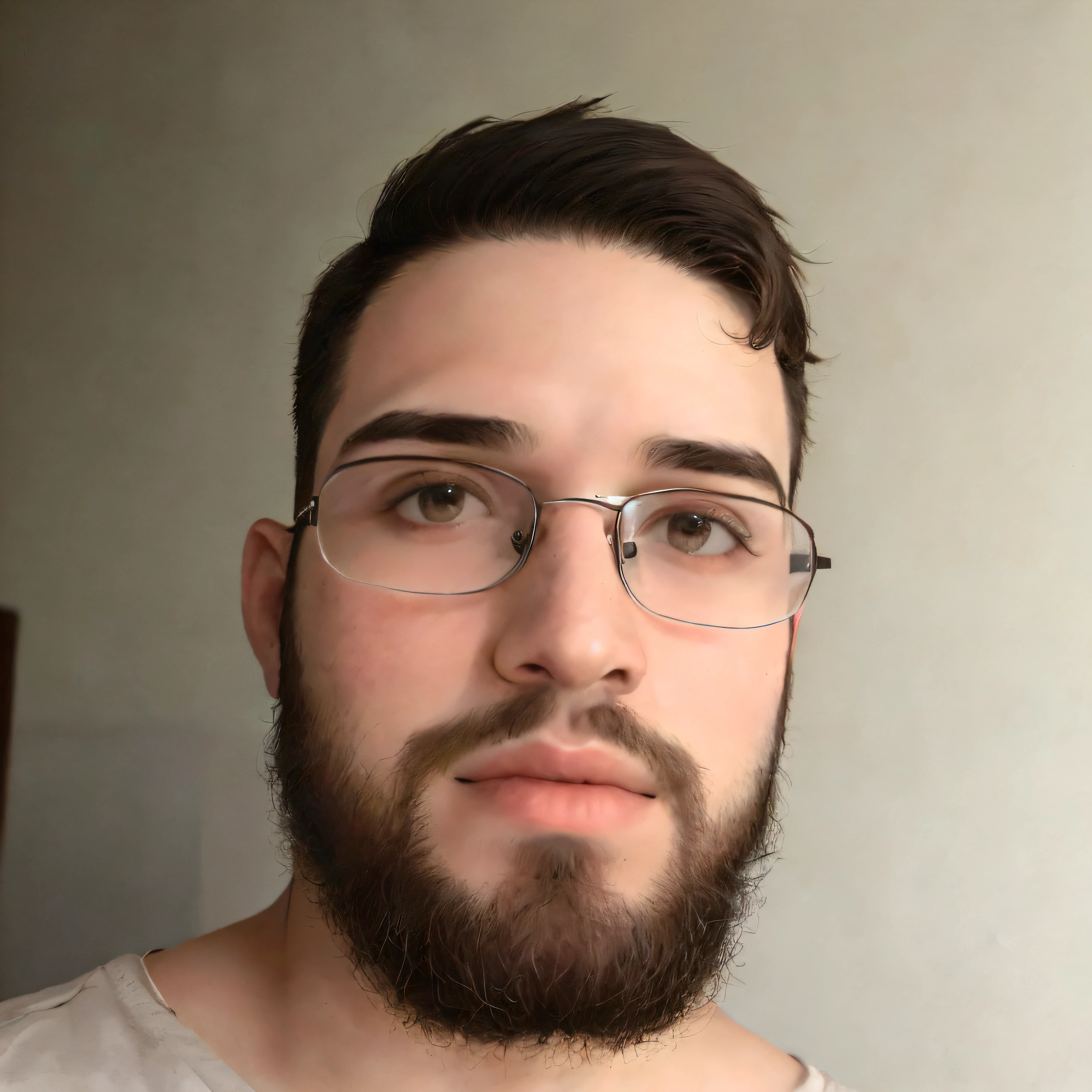 There is a man with a beard and glasses and a tie, neck beard, barba pequena, Streamer do Twitch / Jogador Ludwig, com uma barba pequena, 2 3 anos, sem barba, 2 2 anos, 2 8 anos, 2 4 anos, 21 anos, 2 7 anos, typical cryptocurrency nerd, 2 9 anos , em uma floresta, guerra militar , soldado