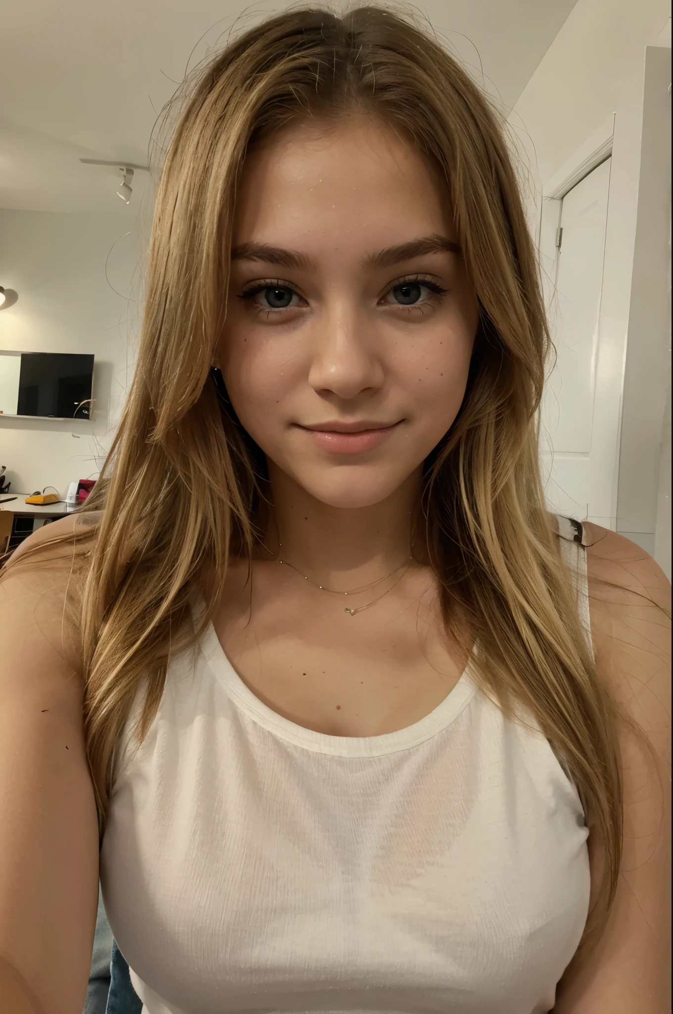 selfie of cute blonde teen