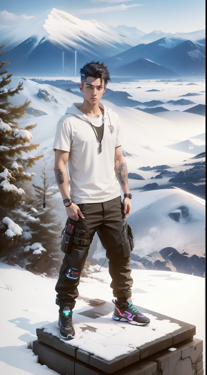 cyberpunk,smartboy,lighting realistic background,8k,v4,black shoes
