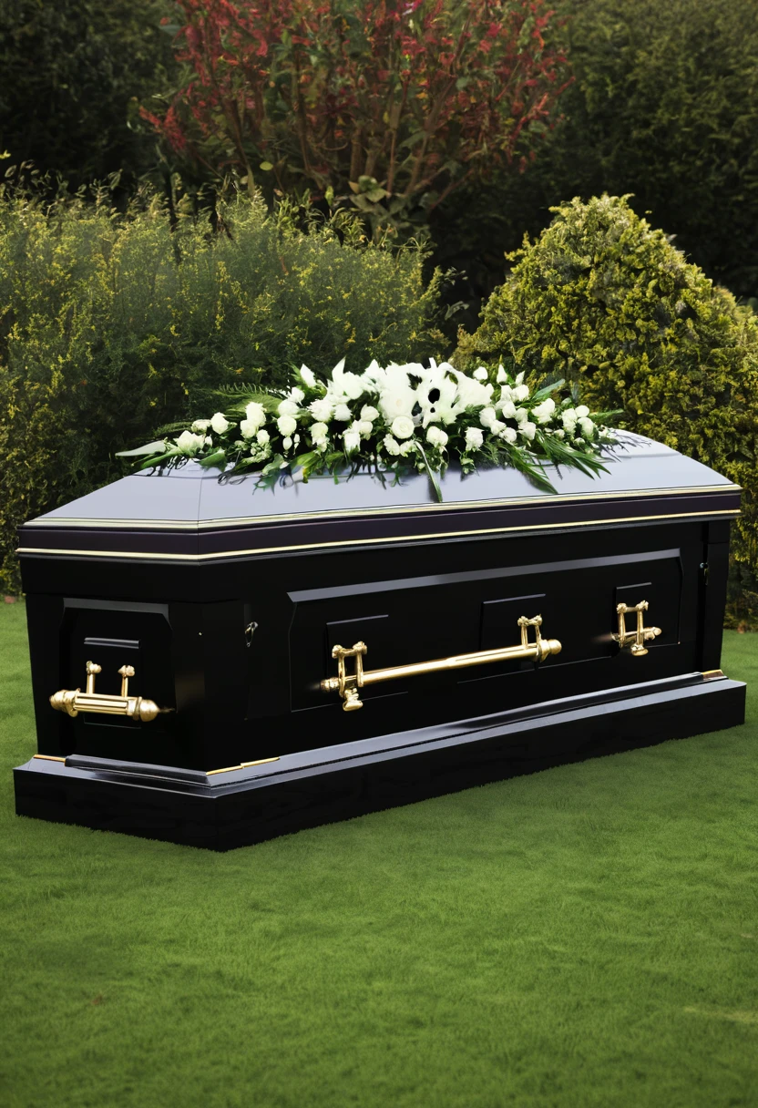Sad farewell, coffin, permanent farewell, scene creation,