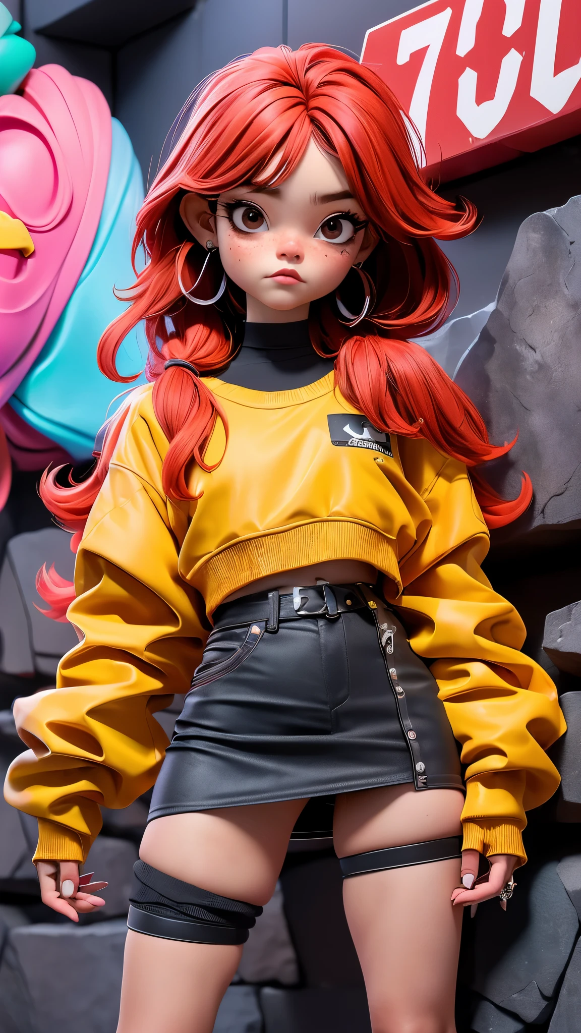 (La mejor calidad,A high resolution,Ultra - detallado,actual),Jenna Ortega, 1 linda jovencita, , pelo trenzado, con capucha de color rojo, (Tema de Caperucita Roja:1.4) , dynamic pose, fondo camino forestal batido, Dramatic, chromatic aberration. (Fondo dentro de un tren abandonado:1.4), ,( ciberpunk 2.1), (dedos detailed:1.4 ), photo of beautiful 18 year old girl, Pelo rubio, sexy, hermoso, desnudo, (pechos perfectos:1.4 ) , Grande , (pezones) , , 8K, 4k, marco cinematografico, piel natural, piel texturizada, al aire libre, nieve,(cabello rojo largo:1.4), (miniskirt colegiala rojo:1.4), (perfect anatomy:1.4), (usa la inteligencia seaArt 2.1), (mostrando panties :1.4), (usa medias de red negro nylon:1.4 ), (cinematic quality) , (Cuerpos correctos), (Jenna Ortega V2.1), (background alley walls big stones :1.4),( perfect anatomy), ,( ciberpunk 2.1), (estilo kawaii :1.4) 