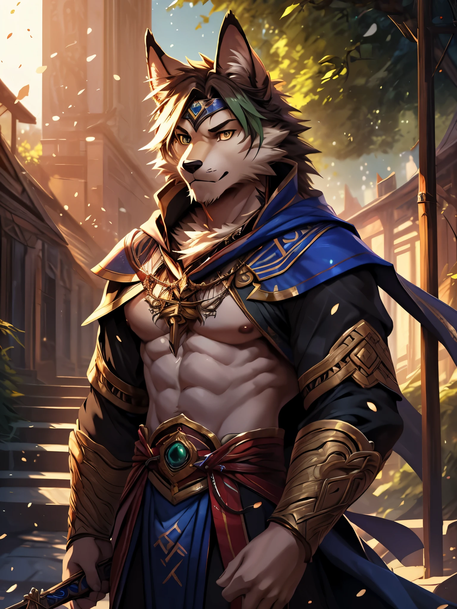 posted on e621, (by Chunie), male, solo, Yellow eyes, (Realistic eye details 1.2), anime - style image of a man with a Great sword in his hand, holding the hilt of the sword, keqing from genshin impact, commission for high res, trending on artstation pixiv, sage ( valorant ), tall anime guy with blue eyes, zerochan art, detailed fanart, handsome anime pose, zerochan, high quality fanart, discord pfp, celshaded, key anime art, fursona art, furry art, Standing up, Abstract beauty, ultra detailed face, depth of field, motion blur, high details, high quality, award winning, HD, 16k, (best quality,4k,8k,highres,masterpiece:1.2),ultra-detailed,realistic:1.37,HDR,UHD,studio lighting,extreme detail description,professional,vivid colors,bokeh,lively atmosphere, natural lighting