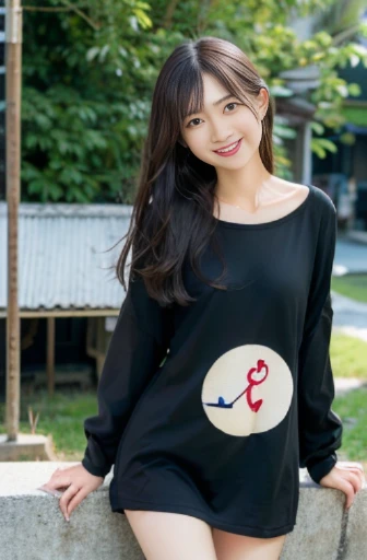 best quality, detailed, beautiful, insanely detailed, absurdres,perfect ???????,
Japanese woman,black hair,27 years old,
(slender),
(small breasts),
delightful, laughing, leg up, (japanese clothes:1.2), Fun Scene, front view