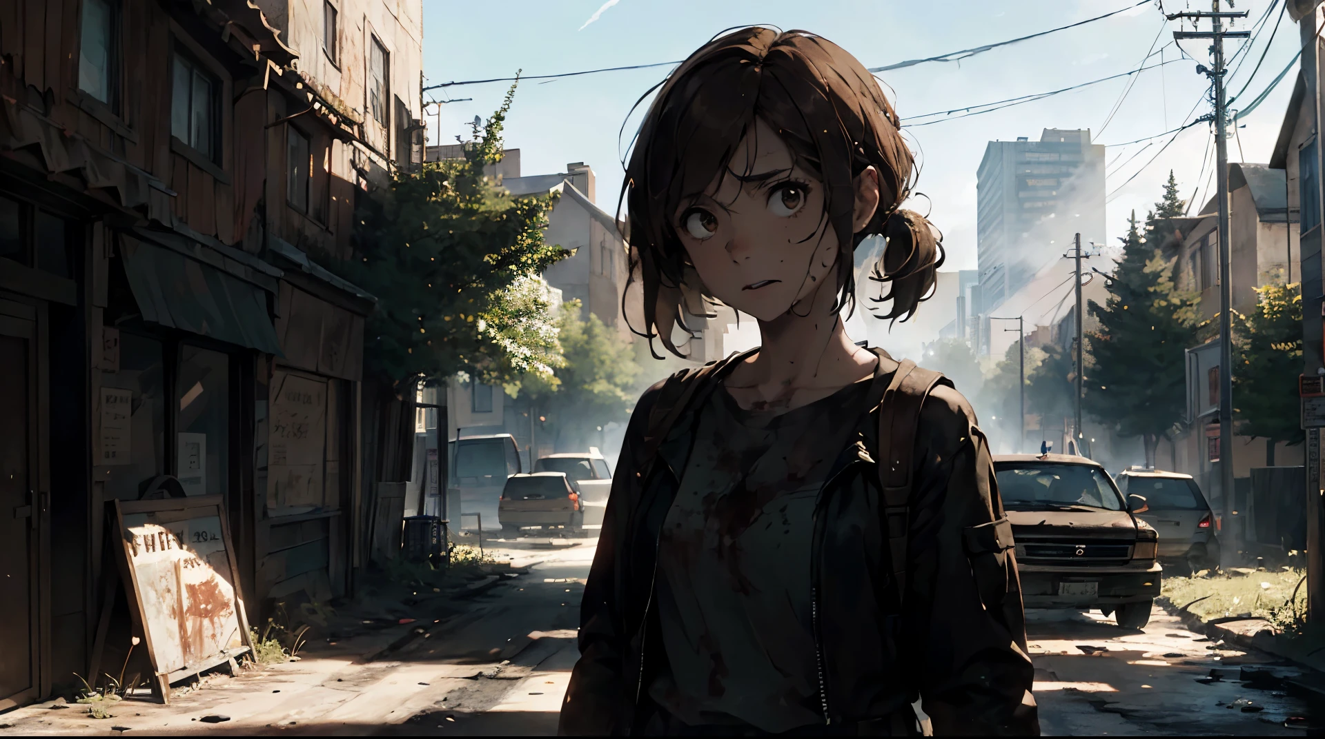 Hermione Granger + the last of us элли game (Hermione as Ellie)naked survives in the forest with Joel kills zombies, intestines, blood, fatigue, hope, rage, anger.