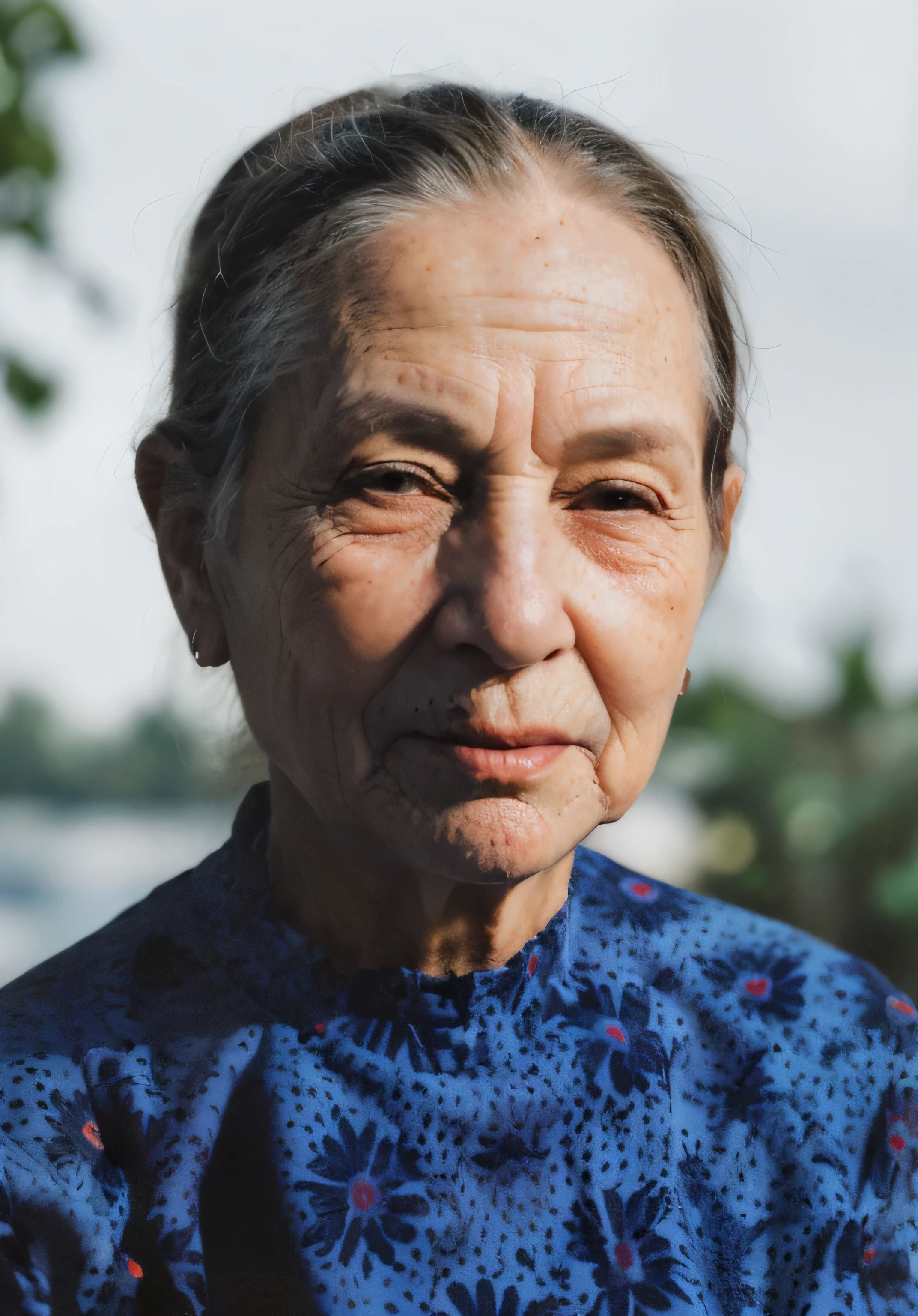old woman potrait, increase skin detail, super detailed skin