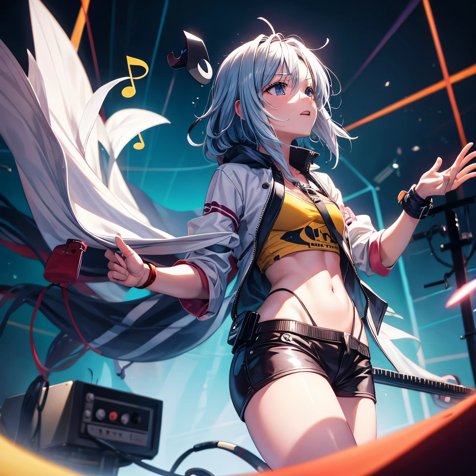 A loose character with music