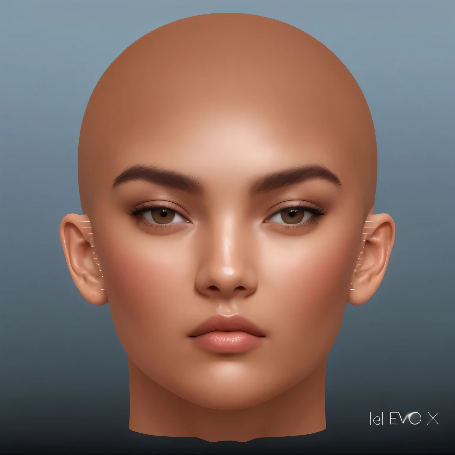A closeup of a woman with a bald head and a black shirt, with very highly rosto detalhado, highly rosto realista detalhado, extremely Realista face, rosto realista detalhado, Realista rosto detalhado, 8k highly rosto detalhado, rosto detalhado e realista, Realista and rosto detalhado, ultra Realista face, face very Realista, Realista | rosto detalhado, single Realista face, very Realista face