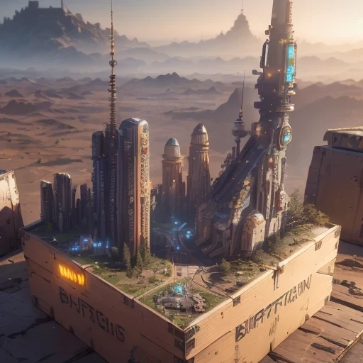 3598年Mars realistic model, (split ends, original photo, best quality, masterpiece:1.4),Steampunk Cyberpunk 6820 City,(CyberpunkMars light:1.3), Mars (related to land),(in a small nature box:1.3),Isometric, small nature, landscape on foundation,landscape,