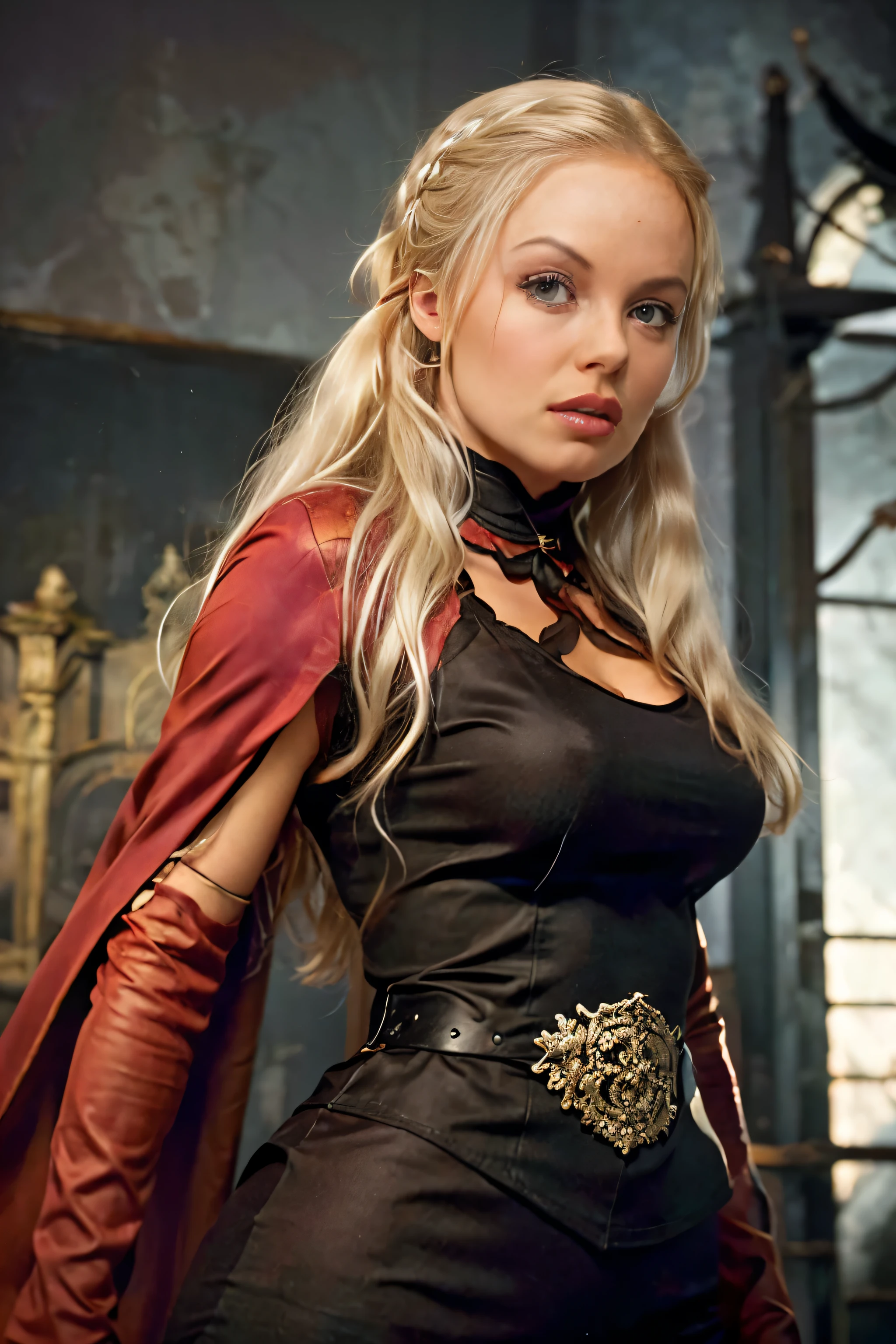 design de camisetas, 2d illustration, Arte centrada,3 dragons in the background breathing fire, rosto de L4L4, British actress White Hair from Game of Thrones, Gothic colors, climate of tension and terror, Adobe Illustration, trending on ArtStation, 8k, disco Rigido, master part, arte linda, detalhes intrincados , -