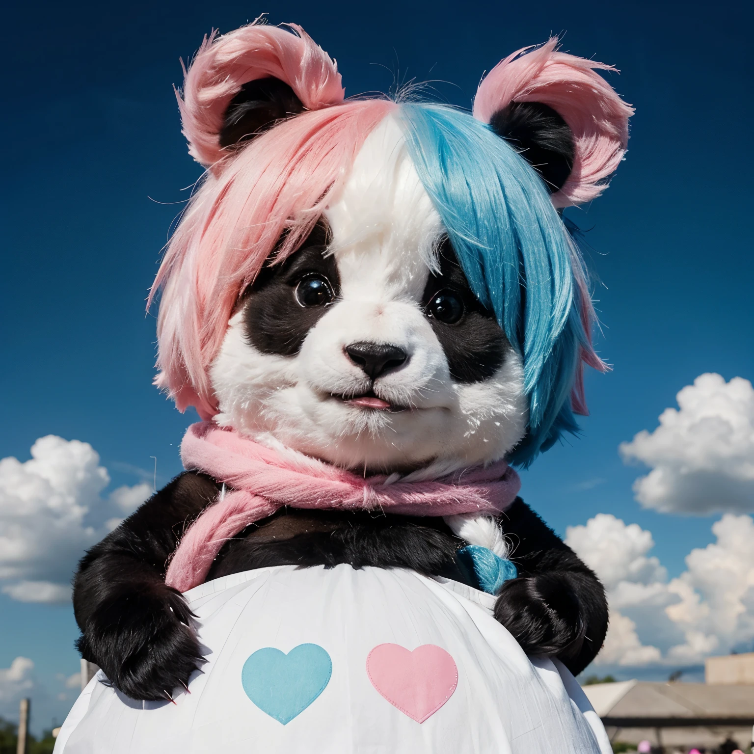 A cute cotton candy panda