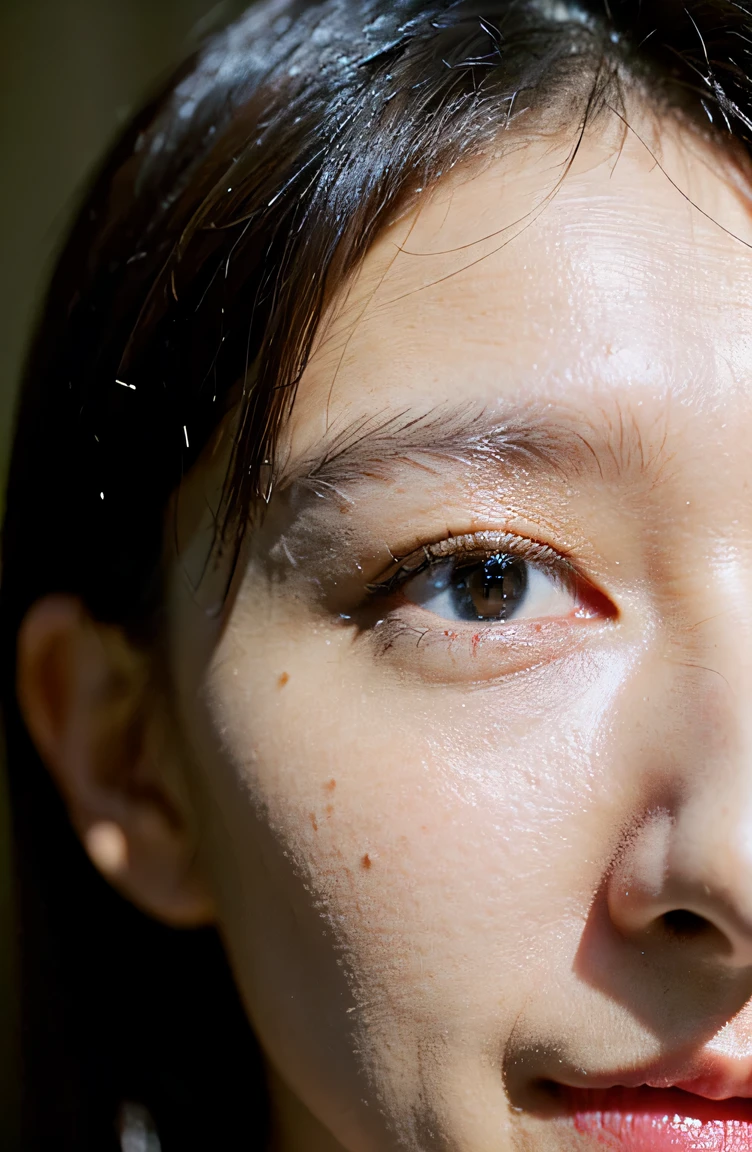 Capture a hyper-realistic, highly detailed, and high-resolution 16k close-up of human skin. The texture of the skin should be natural, with such detail that the pores can be minutely discerned. The skin should appear healthy, with a uniform tone. Use natural lighting and a color