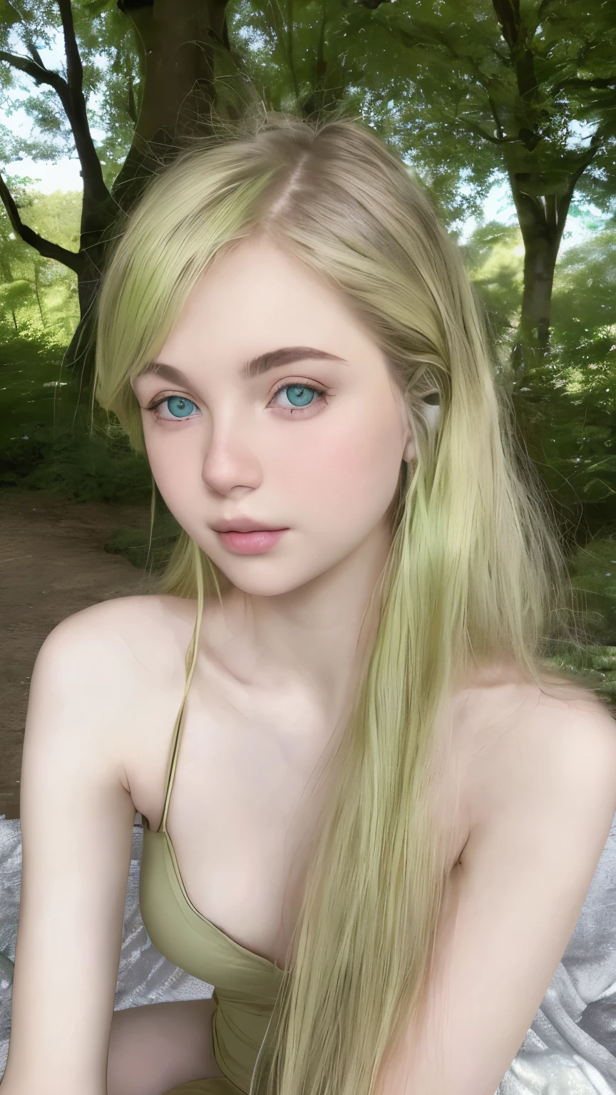 Cute 18 year old woman in Europe、Fuka Koshiba、(((adult charm)))、(((attractive light green eyes)))、natural look、Attractive silver hair、beautiful eyes、(((perfect beauty)))、Silky ash blonde、slender body、attractive breasts、smooth lips、thin eyebrows、straight hair、Attractive and beautiful dresses、Natural light、(((No makeup)))、cute pose、earrings、blurred background、outdoors、(((Expression of complex beauty)))、50mm lens、Photographed by a professional photographer、Portrait、pull photo