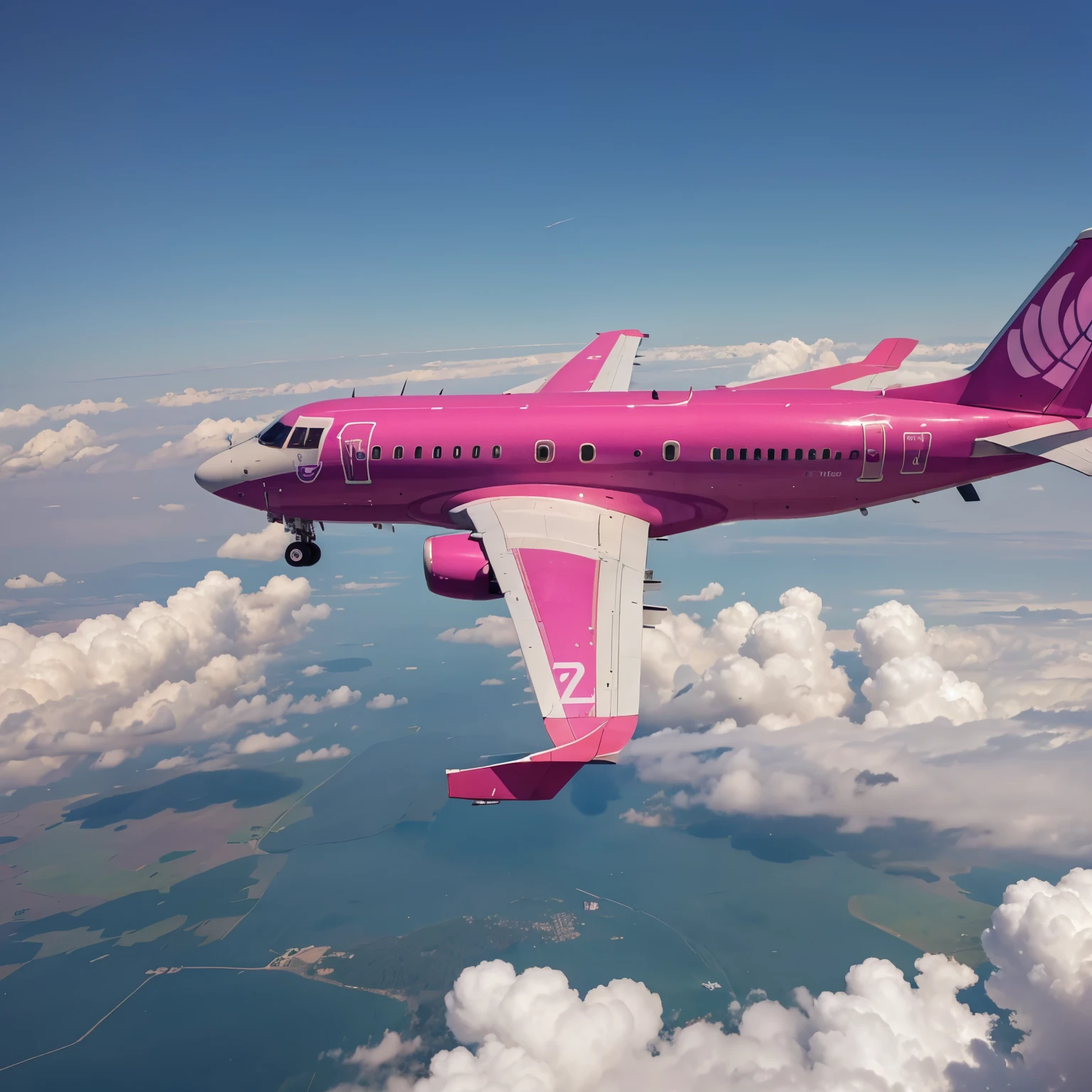 Airplane in the sky wizz air