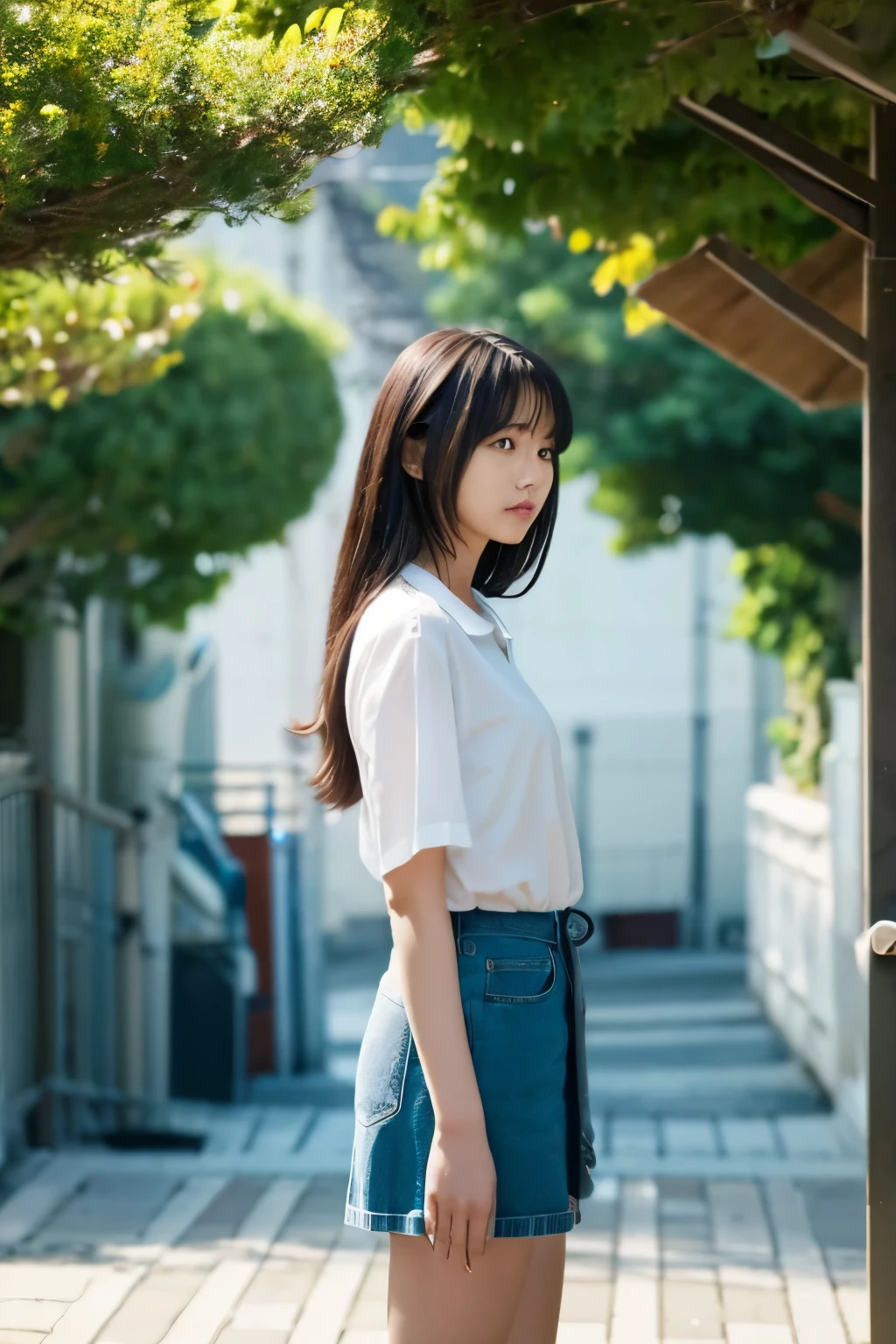 your name is wind mv,a girl is standing in front