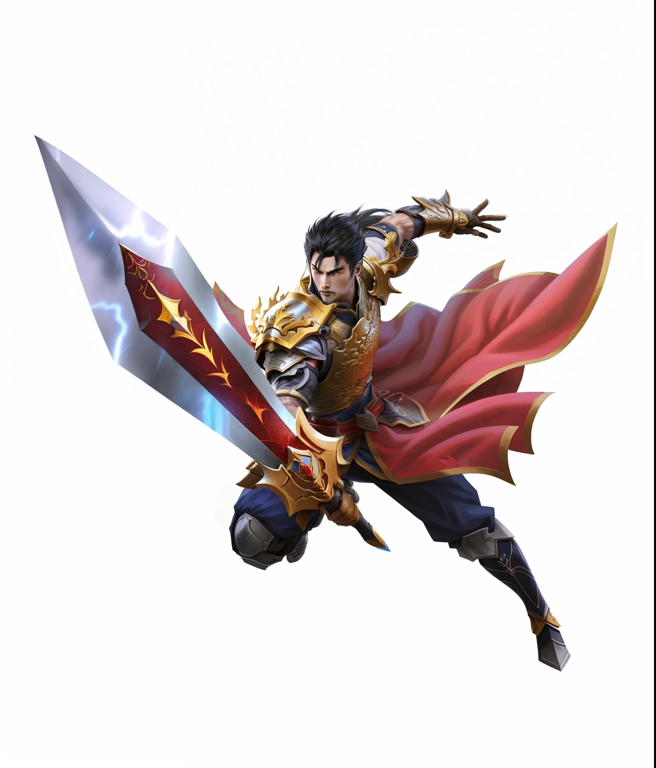 arafed image of a man with a sword and armor, xianxia hero, picture of an adult male warrior, zhao yun, hero character art, with large sword, brandishing powerful sword, dramatic wielding sword pose, bian lian, a human male paladin, male paladin, male warrior, hero character, heise jinyao