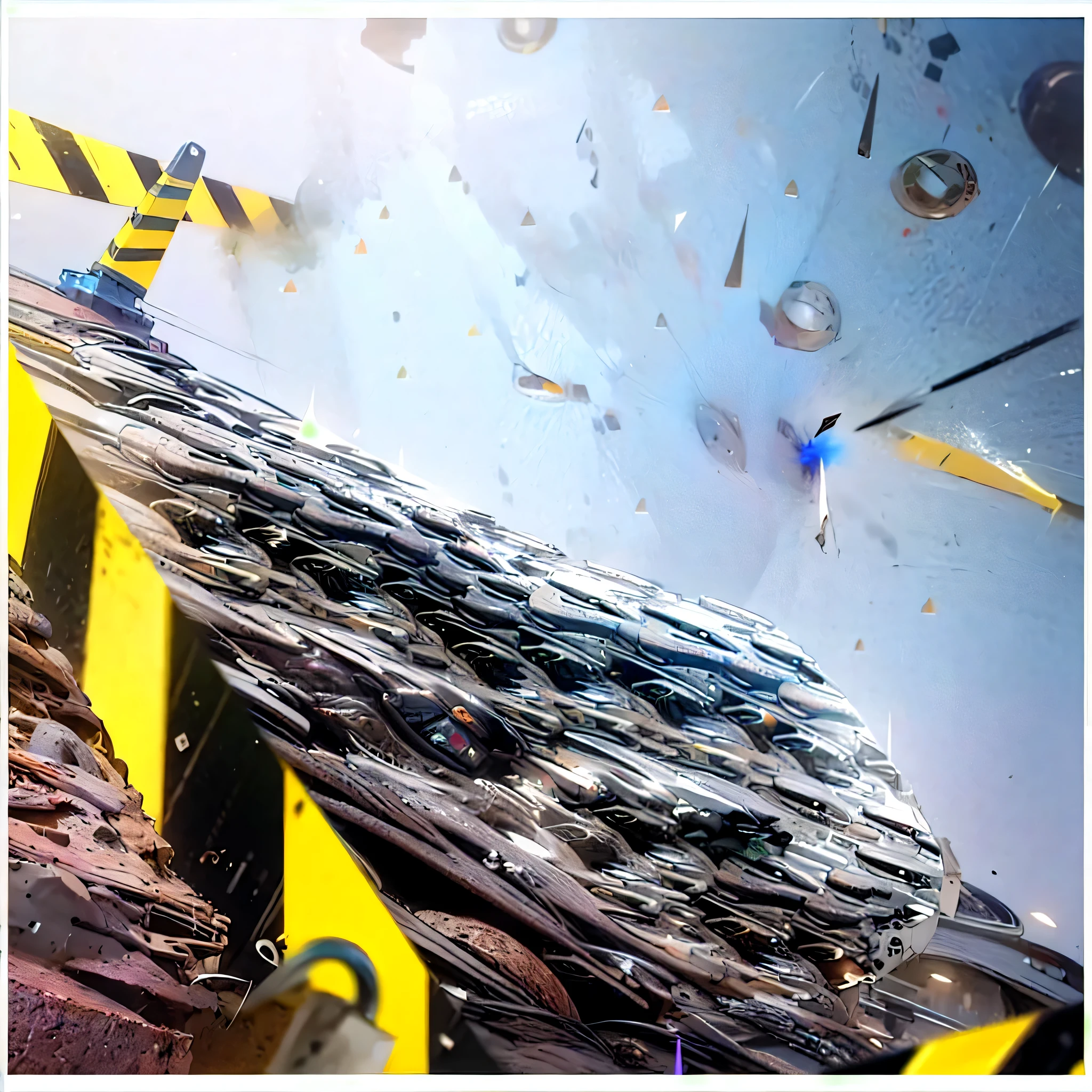 There is a photo of the beach，There&#39;There is a clock on it, shattered abstractions, close up, an illustration, Headquarters artwork, abstract 3 days artwork, 3 days graffiti texture, Science fiction, digital collage, close up photo, close up photo, 3 days, 3d, random content, dangerous, screenshot, author：Jon Kofelt, Made with Photoshop