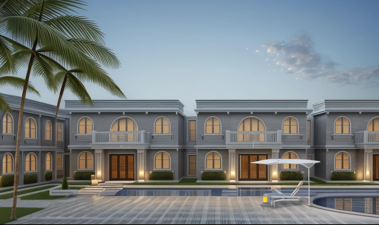 ((masterpiece,best quality,highres,sharp forcus)) (((detail forcus))) , (house in style of neoclassic) Clarify the details of moldings, decorative patterns, and exteriors