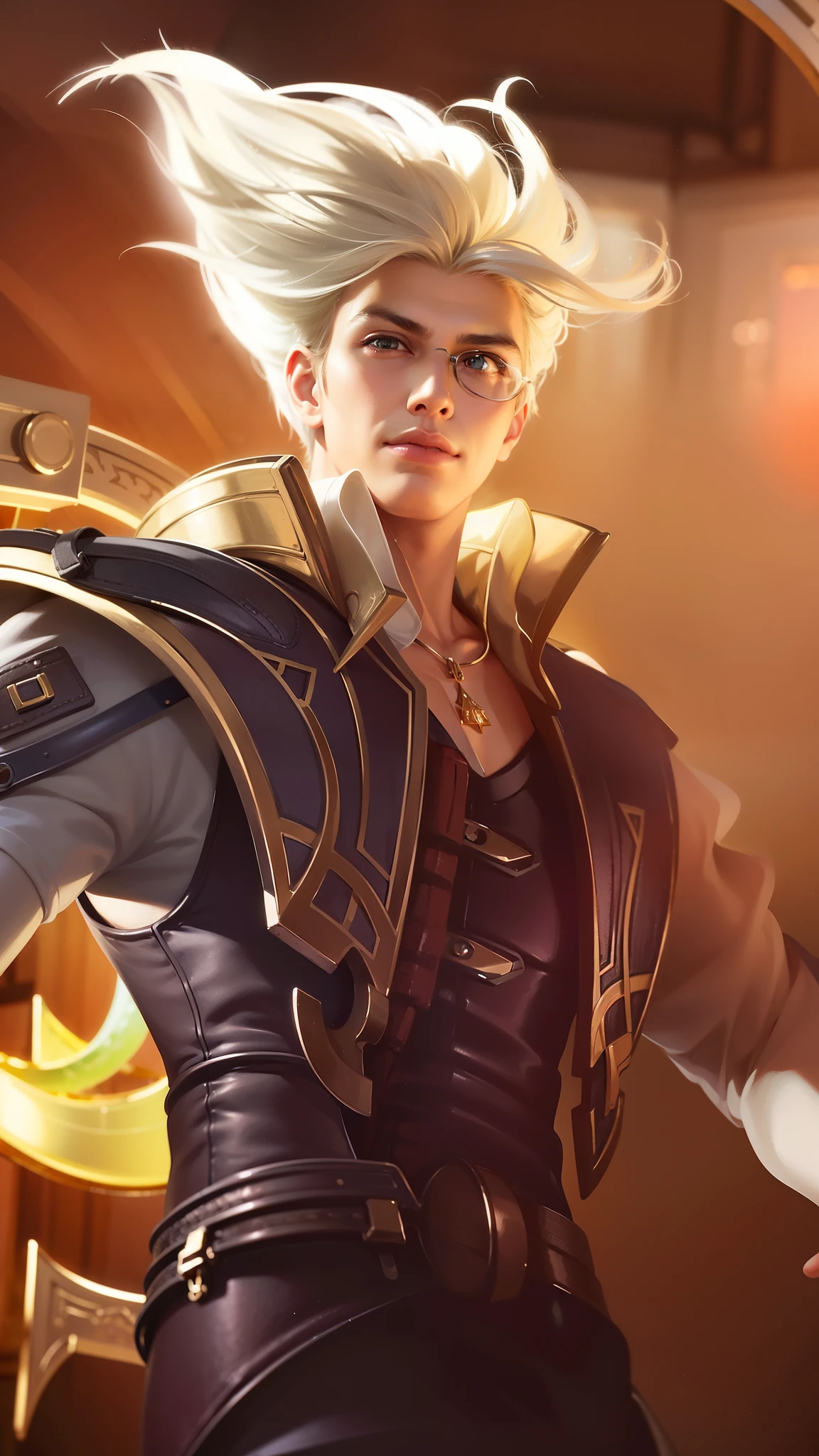 masculine male, masterpiece, ((perfect eyes)) best quality, (semirealism:1.9), beautiful lighting, (extremely detailed CG unity 4k fhd wallpaper), High Detail, Sharp focus, dramatic outdoors, 1 boy ,19 years old, white hair, light purpel eyes, smile.