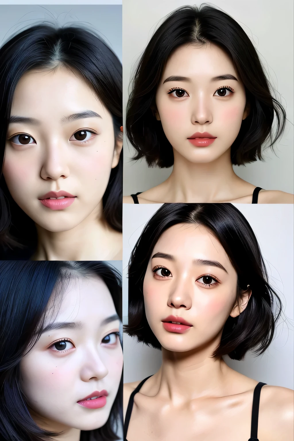 (extra detailed body、extra detailed face、best qualtiy:1.2)、female、#AI beauty #I want to connect with you #aiart #Guessing AI #Korean #cute face #Beauty #asia #portrait photo #short hair #black hair #black eyes #25 years old