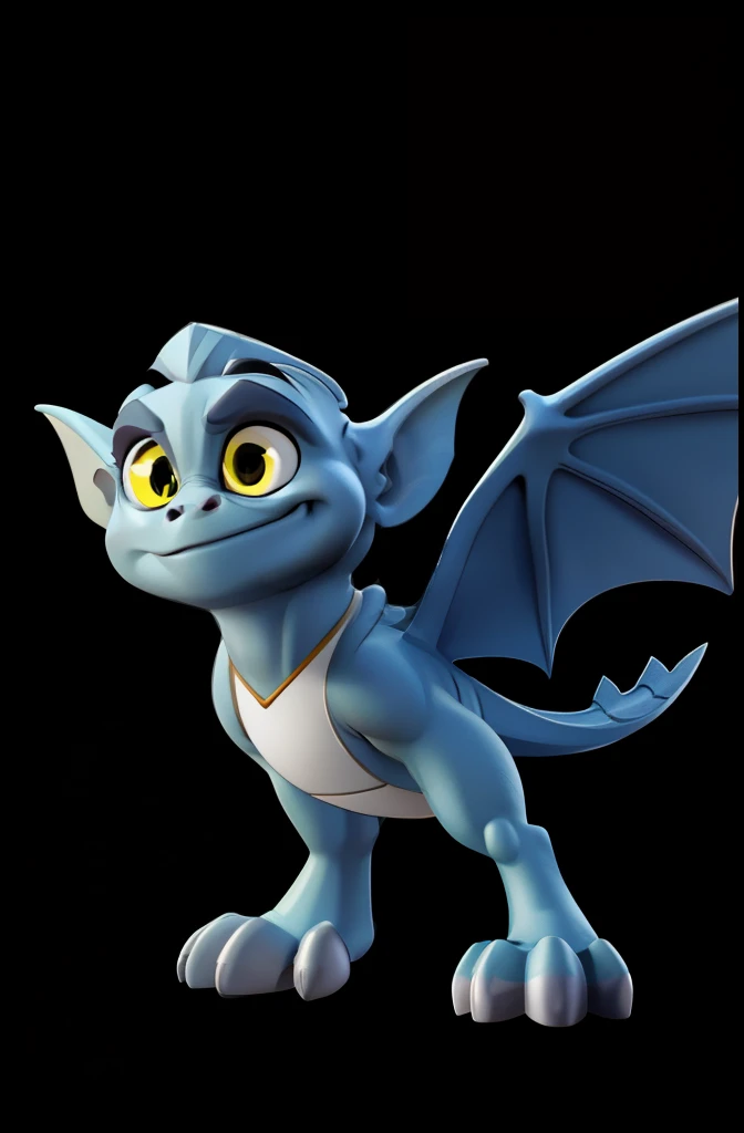 Gargoyles have wings，Disney Pixar style character, full body, full body, white background, Q version, 2d, cute