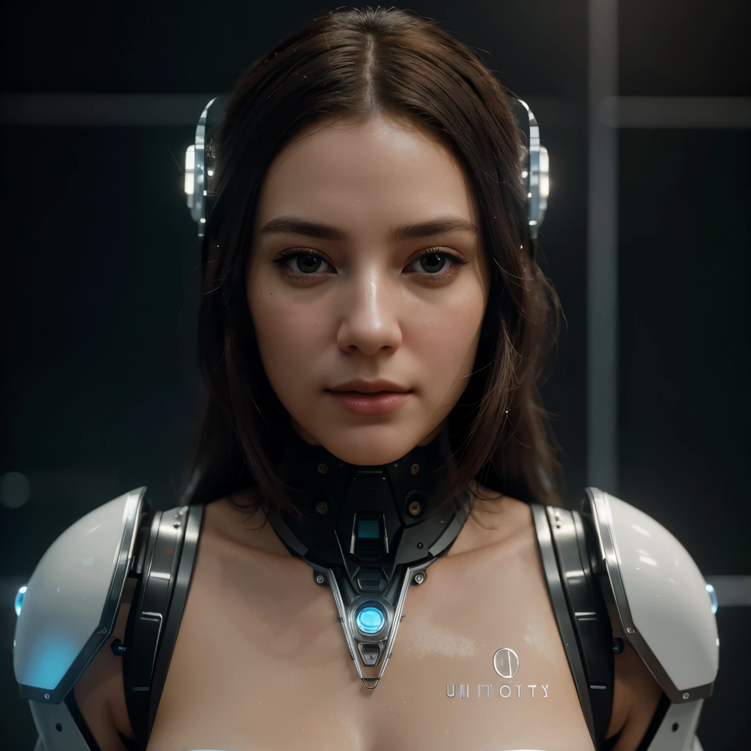 A woman in a futuristic suit with headphones on - SeaArt AI