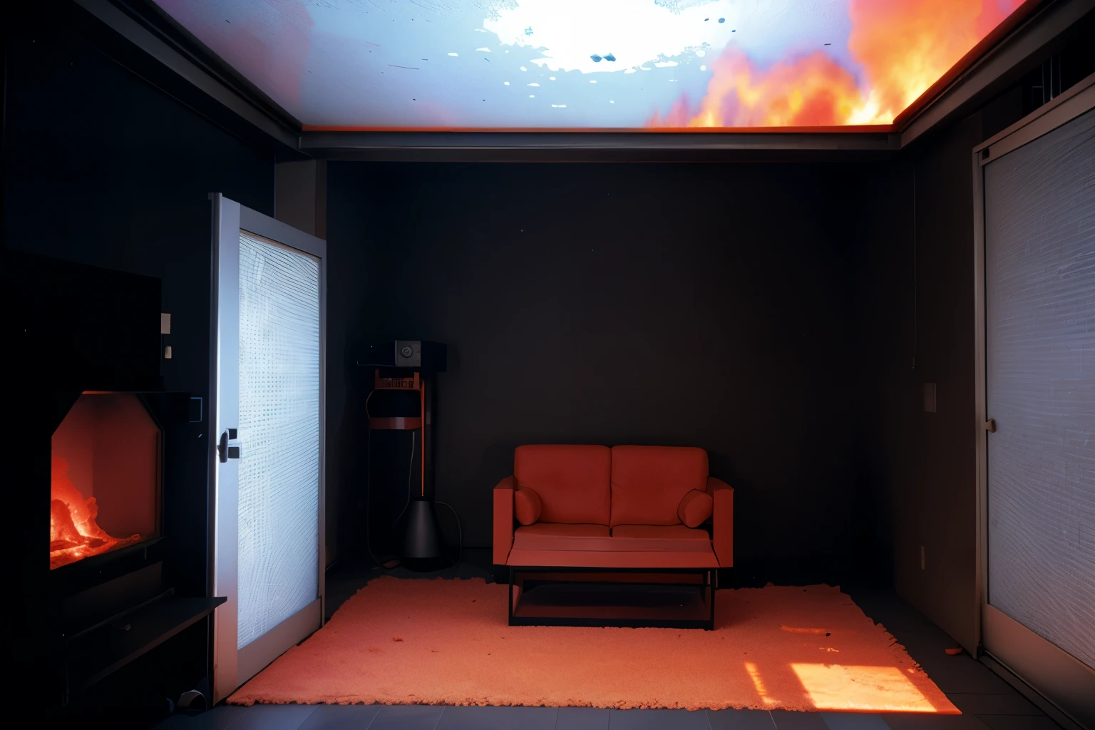 An infrared photograph of a thermal imaging camera detecting heat signatures, showcasing the capabilities of advanced sensing technology.