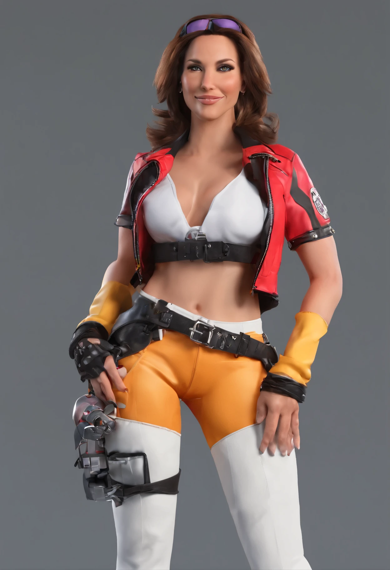 Milf in a biker costume