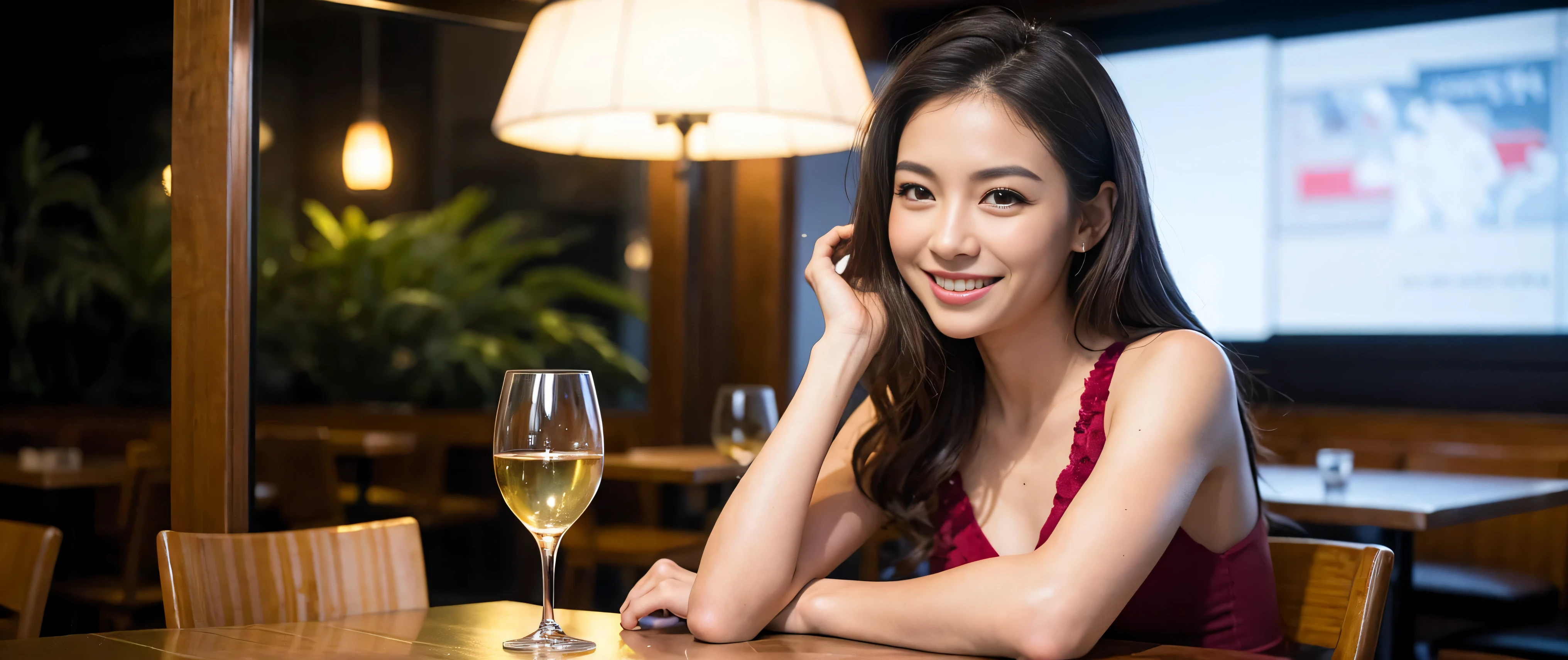 (including 64k, nffsw, highest quality, table top: 1.2), (realistic, realistic: 1.37), Dutch、French、Colombian、Brazilian、Spanish、Japanese、Italian、Englishman、pretty woman 1, (slimフェイス), (because I'thin), (brown hair), (shortcut), cheeks turn a little red, (40 years old), 38 years old, alone, 窓の外には美しく緻密なnight景が広がります...., restaurant, wine glassに座って, nightに, in a prominent place (from the Upper body) nova frog style, actress, model, Upper body, White wine, slim, wine glass, とてもきれいなnight景, 真ん中に置かれたwine glass, smile, (smile: 1.15), beautiful and detailed eyes, Upper body, bust japan up, night, short, short, actress, model, Upper body, White wine, slim, wine glass, とてもきれいなnight景, 真ん中に置かれたwine glass, smile,