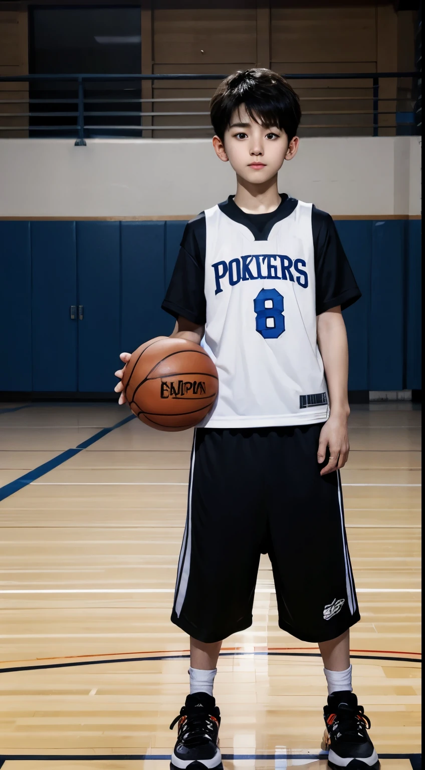 A boy who plays basketball（8 year-old）