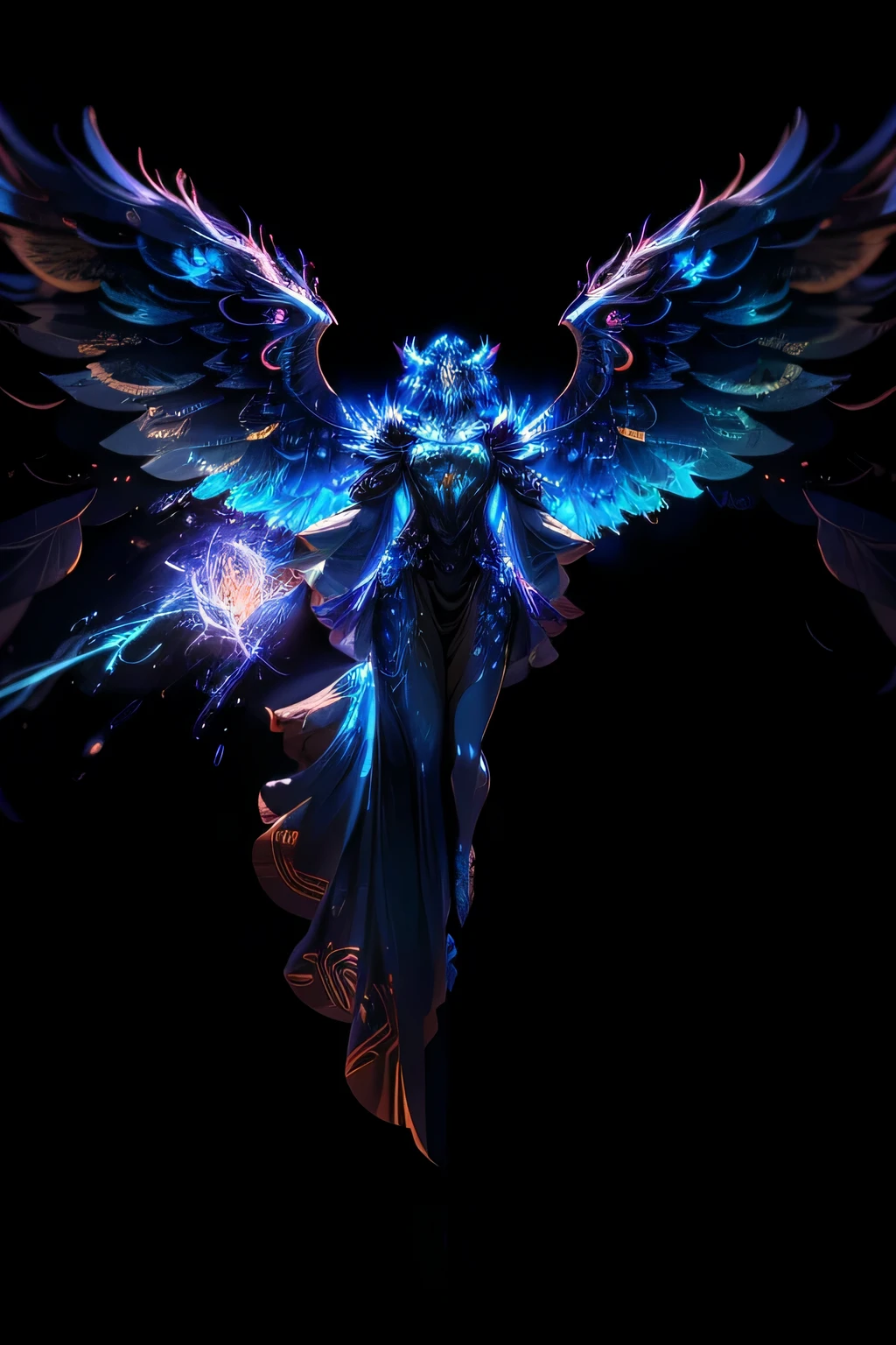4K Digital Masterpiece, Phoenix Rebirth, Majestic, Holographic Flames, Blaze of Color, Transformational, Phoenix Emblem, Ashes to Digital, Phosphorescent Glow, Detailed Plumage, Vibrant Wingspan, Regenerative Power, Mono-chrome Background, Glass Shards Background, Shimmering Reflection, Ultra definition, Detailed Textures, Volumetric Lighting, Realistic Render, Phoenix Mythology, Metallic Talons, Glowing Eyes, Translucent Feathers, Perspective Projection, Dramatic Composition, Iconic Symbol, Redemption Narrative, Digital Alchemy, Techn