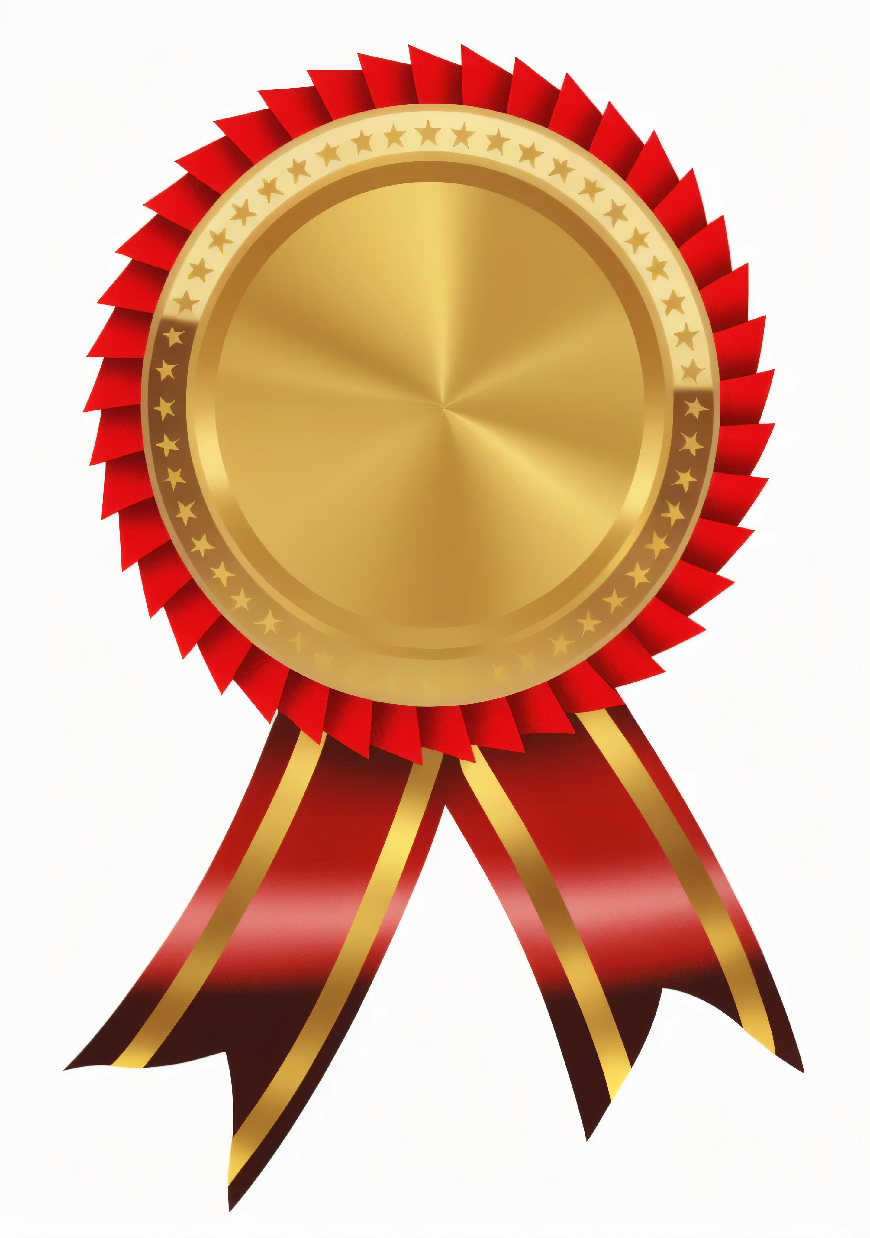 a close up of a gold medal with a red ribbon, highly detailed. realistic award, gold medal, winning award image, golden ribbon, rosette, medal, awards, ribbon, award, gold and red metal, award winning art, !!award-winning!!, award - winning art, award-winning art, metal award winning, pixabay contest winner