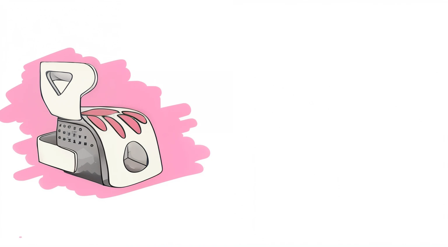 there is a drawing of a 吐司er with a slice missing,product design, Designed for comfortable aesthetics!,seat, half cat, cat design, Inspired by Maki Shiro, cartoon style, kitten sandwich, kawaii cat, Illustration of a cat, it's not greasy, What do you do?, slice of life, slice of life, at home