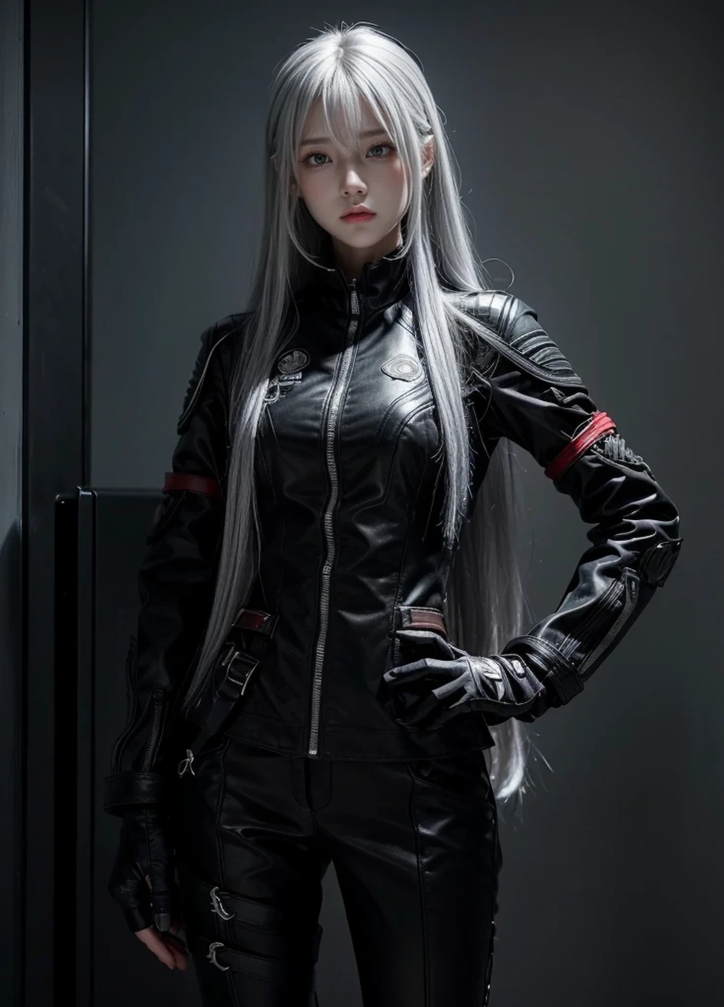 {{Grell}},shiny hair,4 fingers,sharp gaze,{{{{{White eyes}}}}},{{{{{White eyes}}}}},{long hair},{{straight hair}},black gloves,black clothes,black military suit,{military},{{{{{dull bangs}}}}},Hard hair,(slanted eyes},{{whole body},{{{1 girl}}}, {{{{silver hair}}}},{{{Tsurime}}},36 years old,white people,silver eyes,thin,{{{masterpiece}}}, {{{highest quality}}}, {{Super detailed}}, {shape}, {{very delicate and beautiful}},very detailed,Detailed completeness,detailed hyper,military服,{{bangs}},{{Fishing eyes}},black cloak,waist length hair