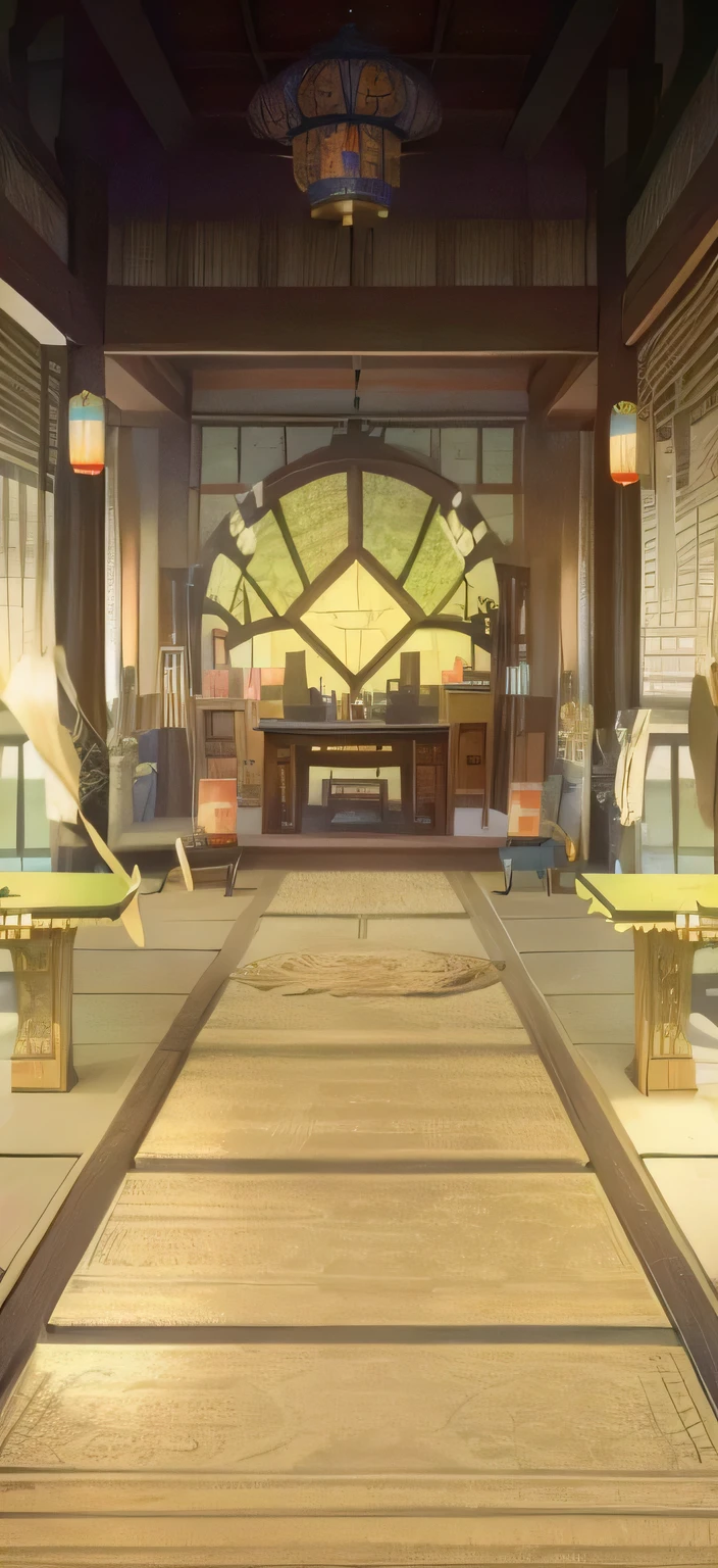 Chinese fairy tale scene,Chinese ancient building lobby,Chinese architecture,hall