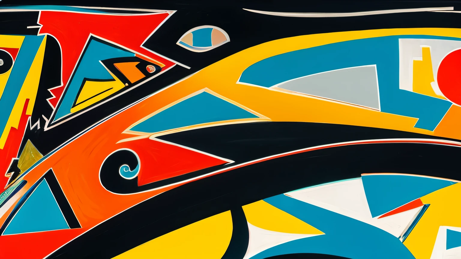 The composition is an energetic, gestural explosion of Basquiat's signature elements - bold brushstrokes, scribbled lines, and symbolic imagery. In the center is an abstract human figure rendered in black and shades of gray, with elongated limbs and a pensive facial expression. This figure appears to be at a crossroads, surrounded by a vibrant whirlwind of colors, shapes, and symbols.

Warm tones of yellows, oranges, and reds swirl around the figure, representing the sparks of new perspectives and possibilities. Cool blues and greens also flow through, suggesting the transition from the old to the new. Basquiat's iconic crown motifs hover above, symbolizing newfound clarity and self-realization.

Various abstract shapes and lines radiate outward, full of movement and momentum, capturing the concept of transition and change. Despite the seeming chaos, an uplifting, positive energy permeates throughout, leaving an impression of hope and the powerful potential for personal growth inherent in life's transitions. The overall style is quintessentially neo-expressionist Basquiat, raw yet profound.