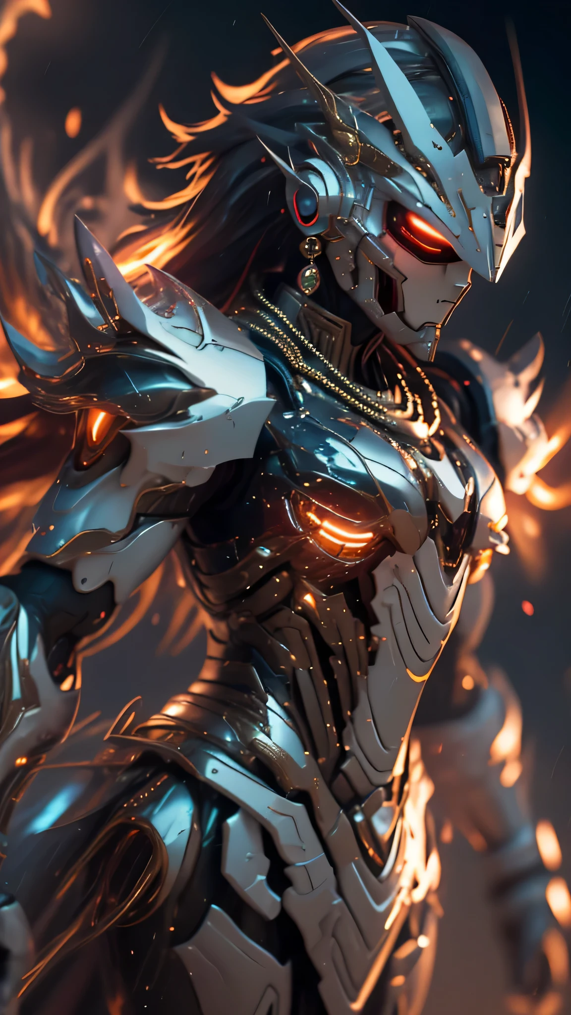 最high quality、best image quality、masterpiece、girl((20-year-old、 By becoming、vest bust、medium bust,wide open breast tea、shining eyes, neon hair、long hair、thin,highest valley、Black Hero Suit、Red Hero Mask、blue cloak、scream、full body tattoo,diamond earrings、Wristband、necklace,dual sword style)),high quality、beautiful art、background((night、red thunder、storm、gust of wind、tornado))、Flight、debris flies、Depth of written boundary、movie、visual art、perfect art、8k,genuine、