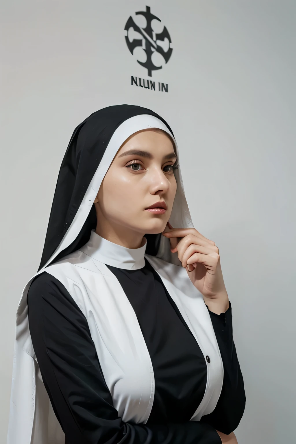 Nun is also crazy logo design,Highlight logo,Cancel character theme