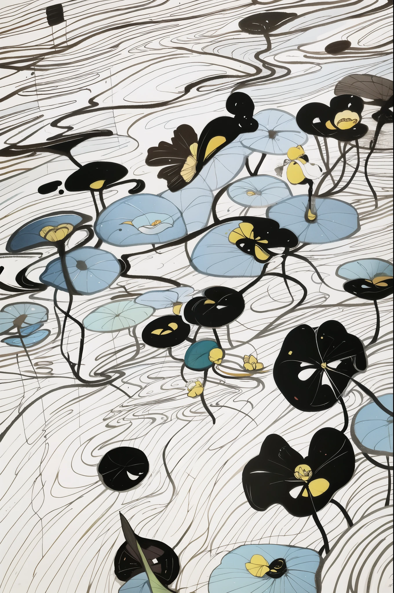 lotus，Wu Guanzhong