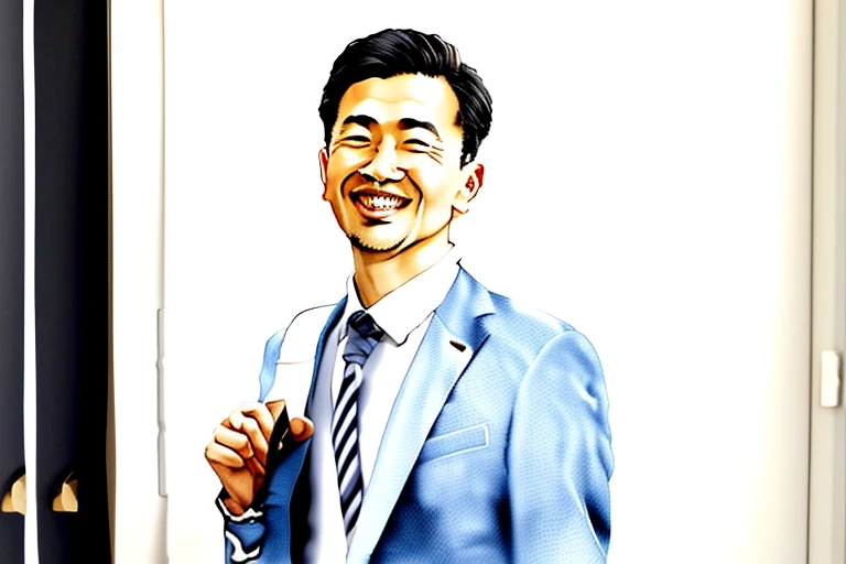 male portrait, katsuhiro tomo,Line art illustration、Watercolor coloring、 Tsutomu Nihei, tomohiro shimoguchi, norihiro yagi, takumi fujiwara, hiromasa ogura, kastuhiro otomo, hajime soryama, saito takao, shinya tsukamoto, tatsuki fujimoto