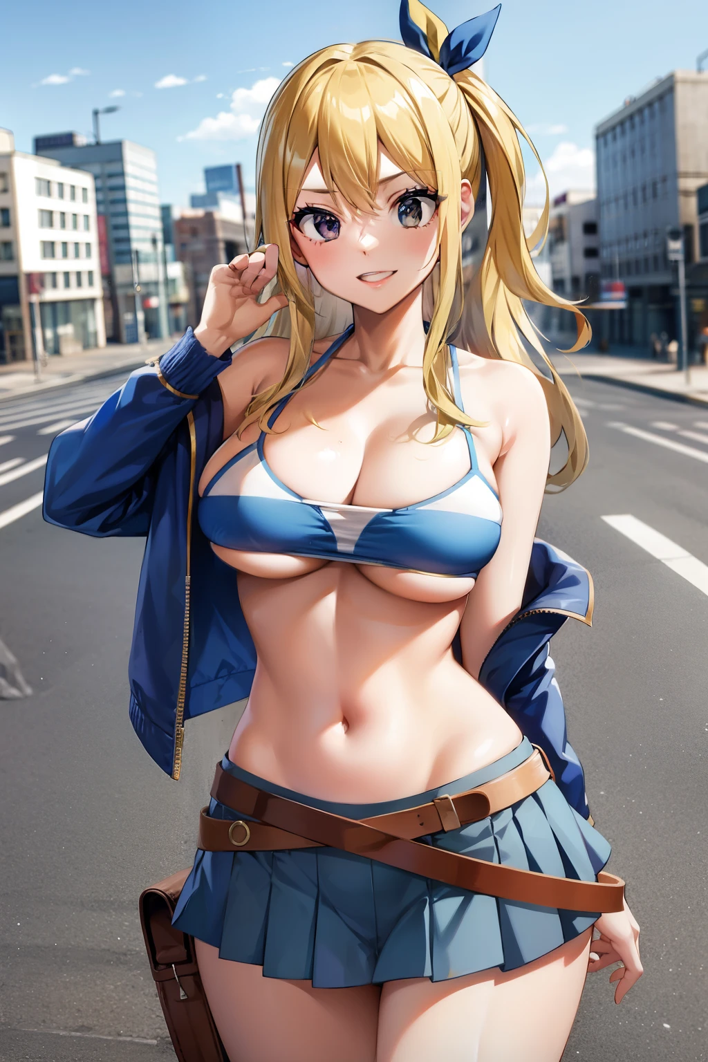 blue tape on breast